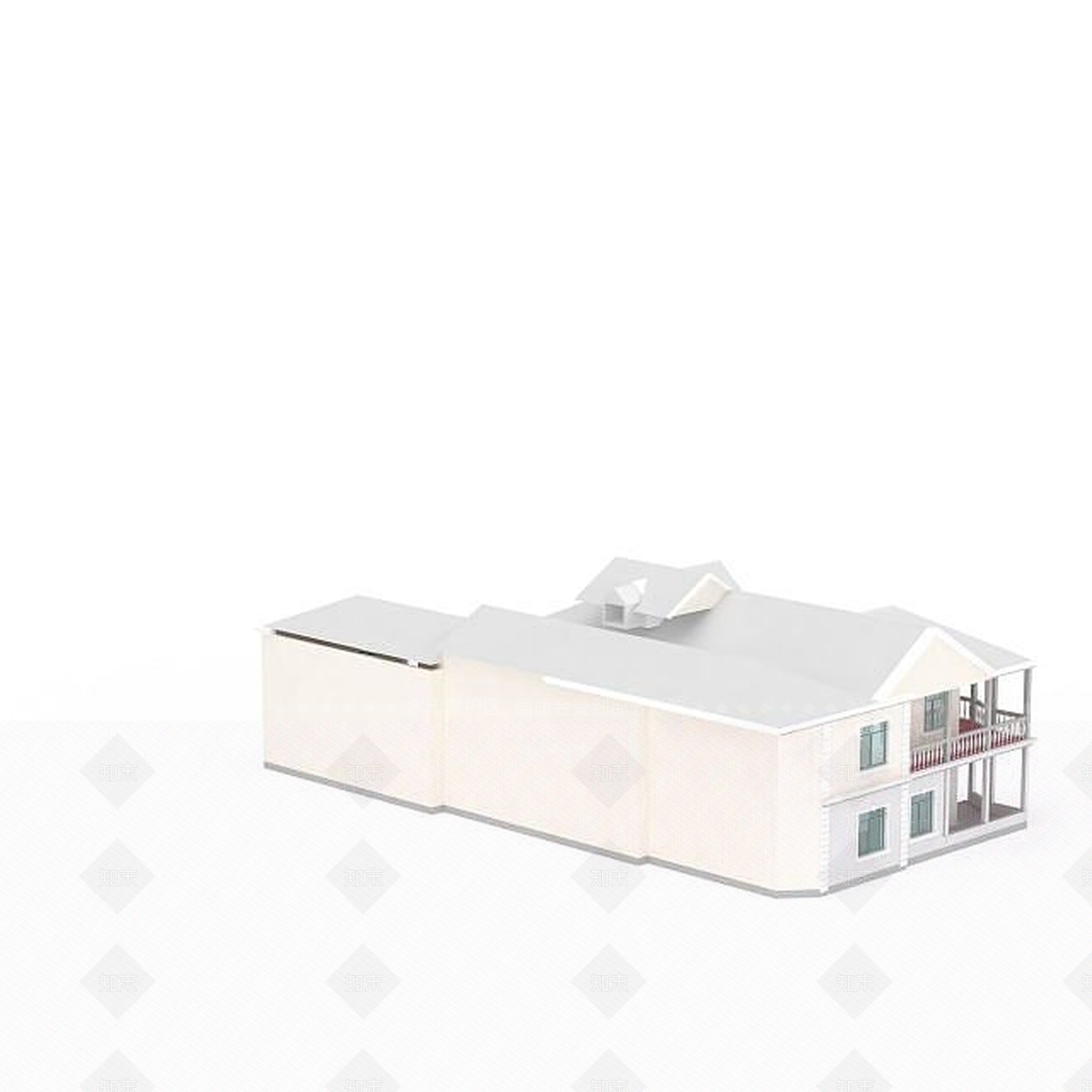 现代豪华别墅3D模型下载【ID:1196515022】
