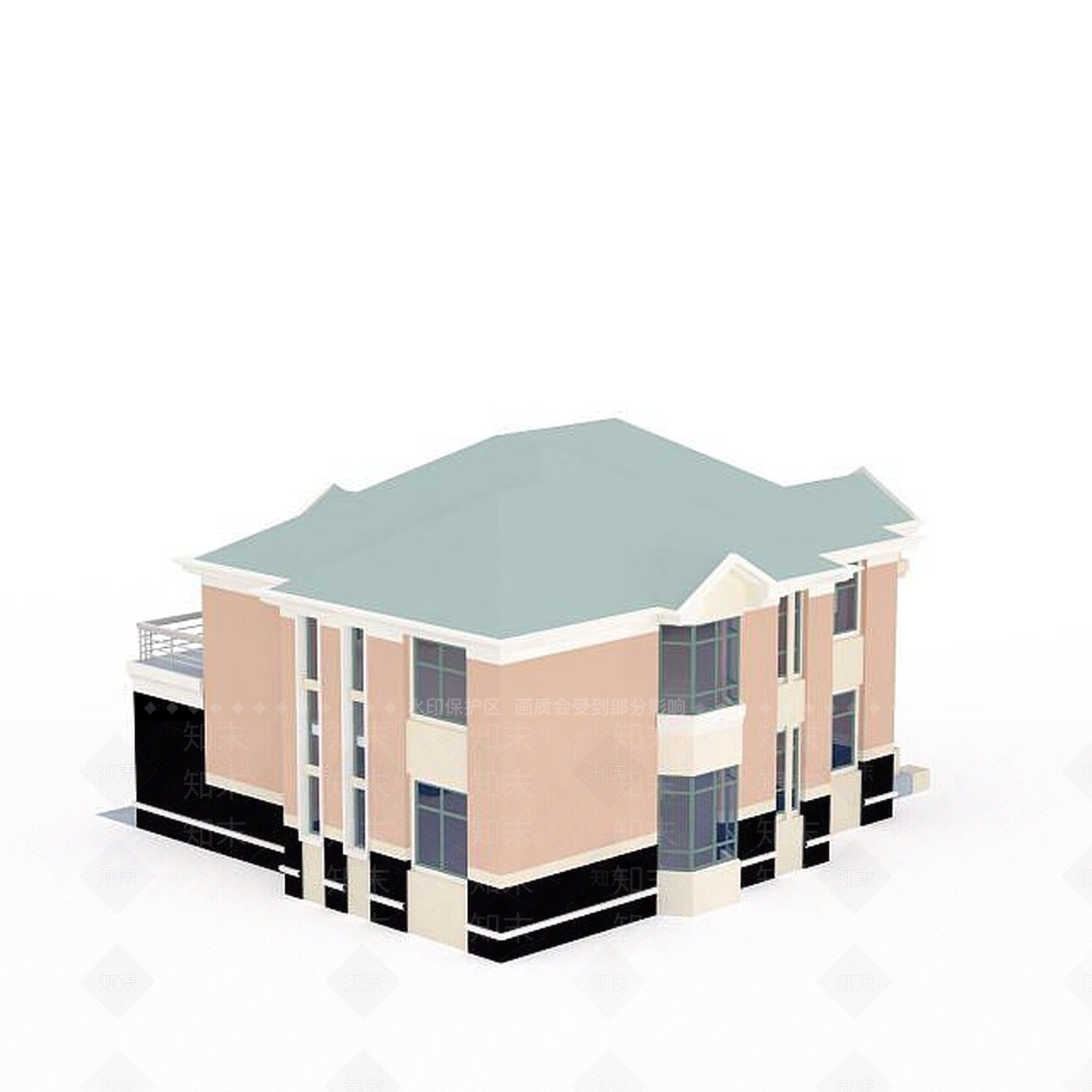 现代别墅3D模型下载【ID:1196515536】