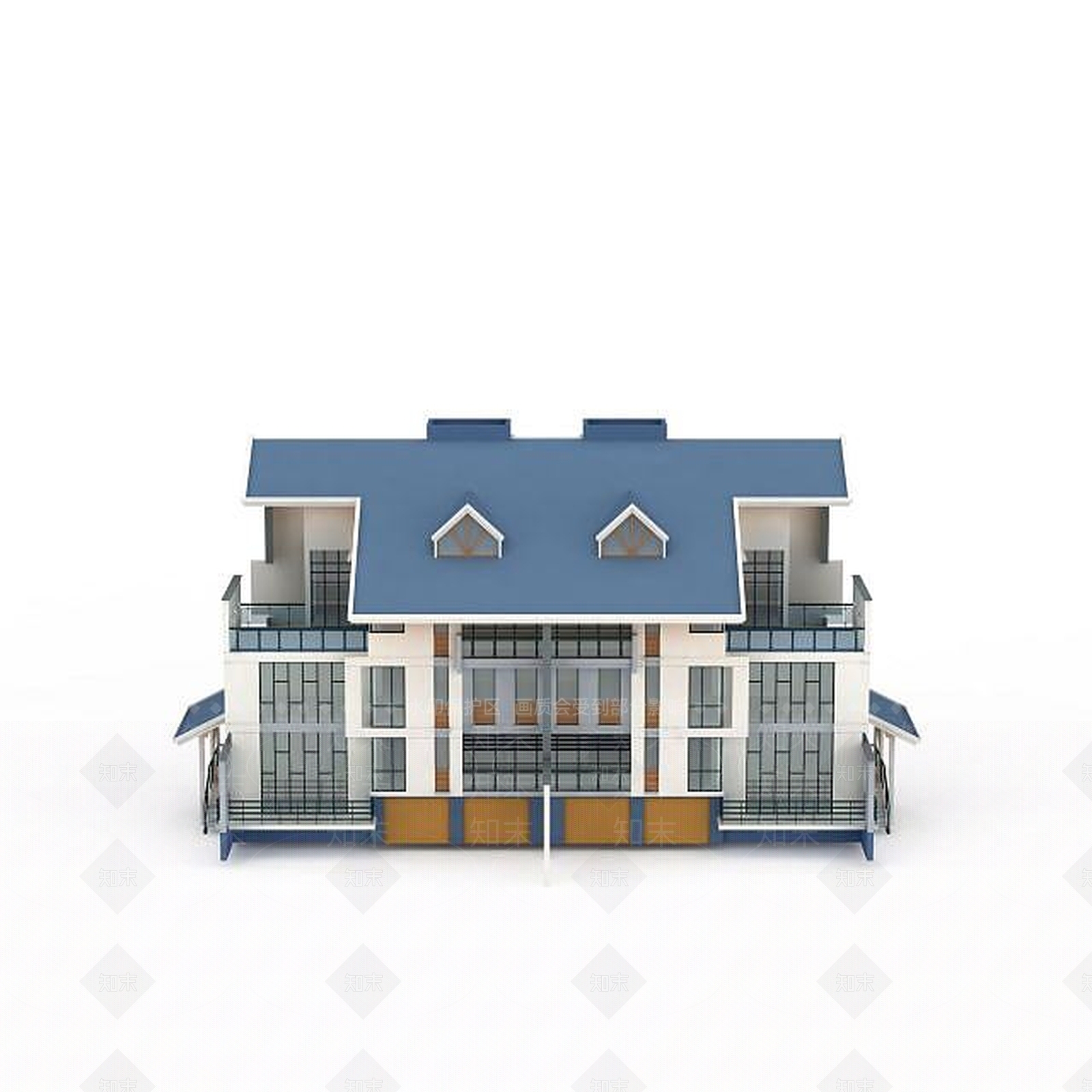 中式别墅3D模型下载【ID:1196515548】