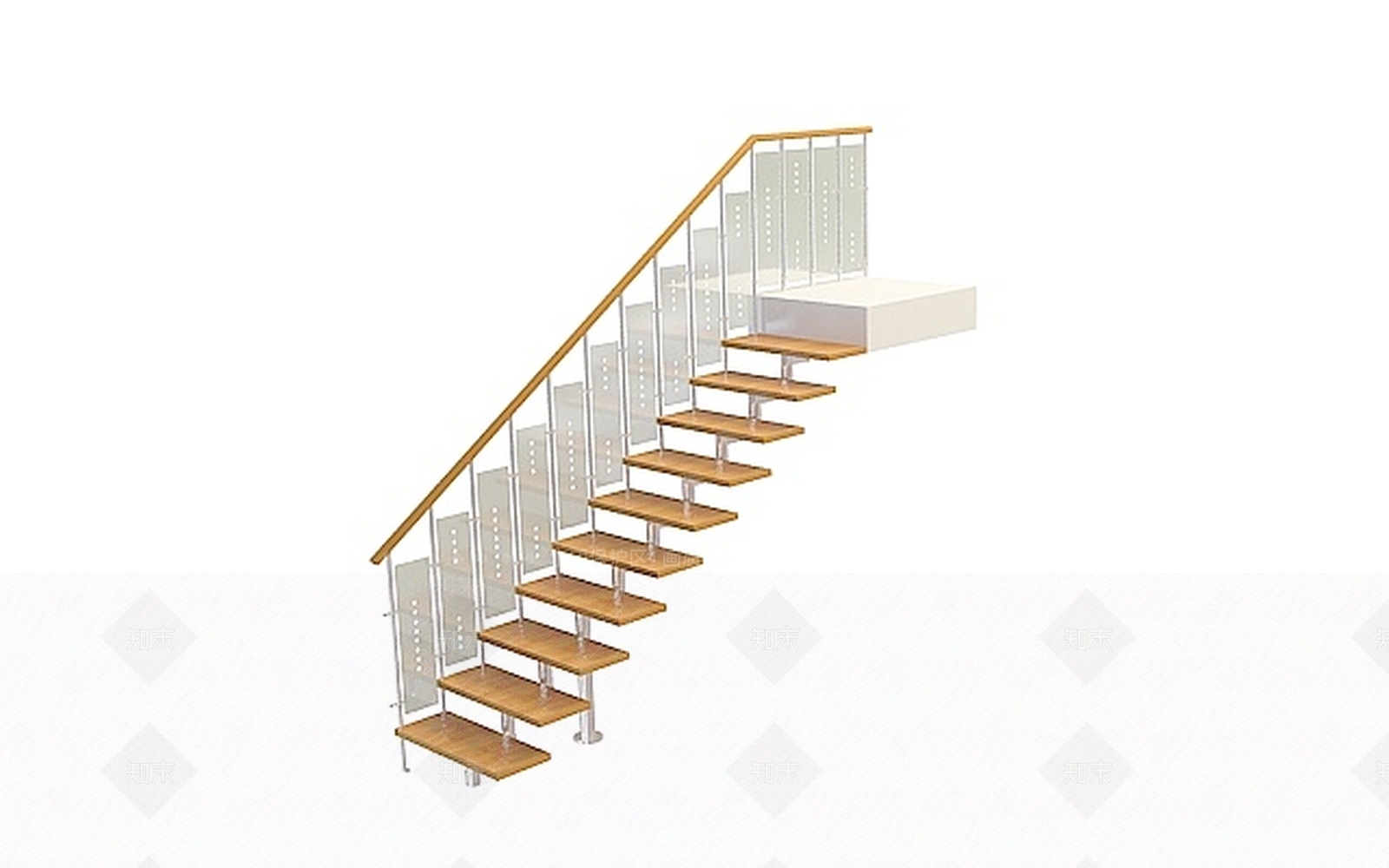 现代楼梯3D模型下载【ID:1196515875】
