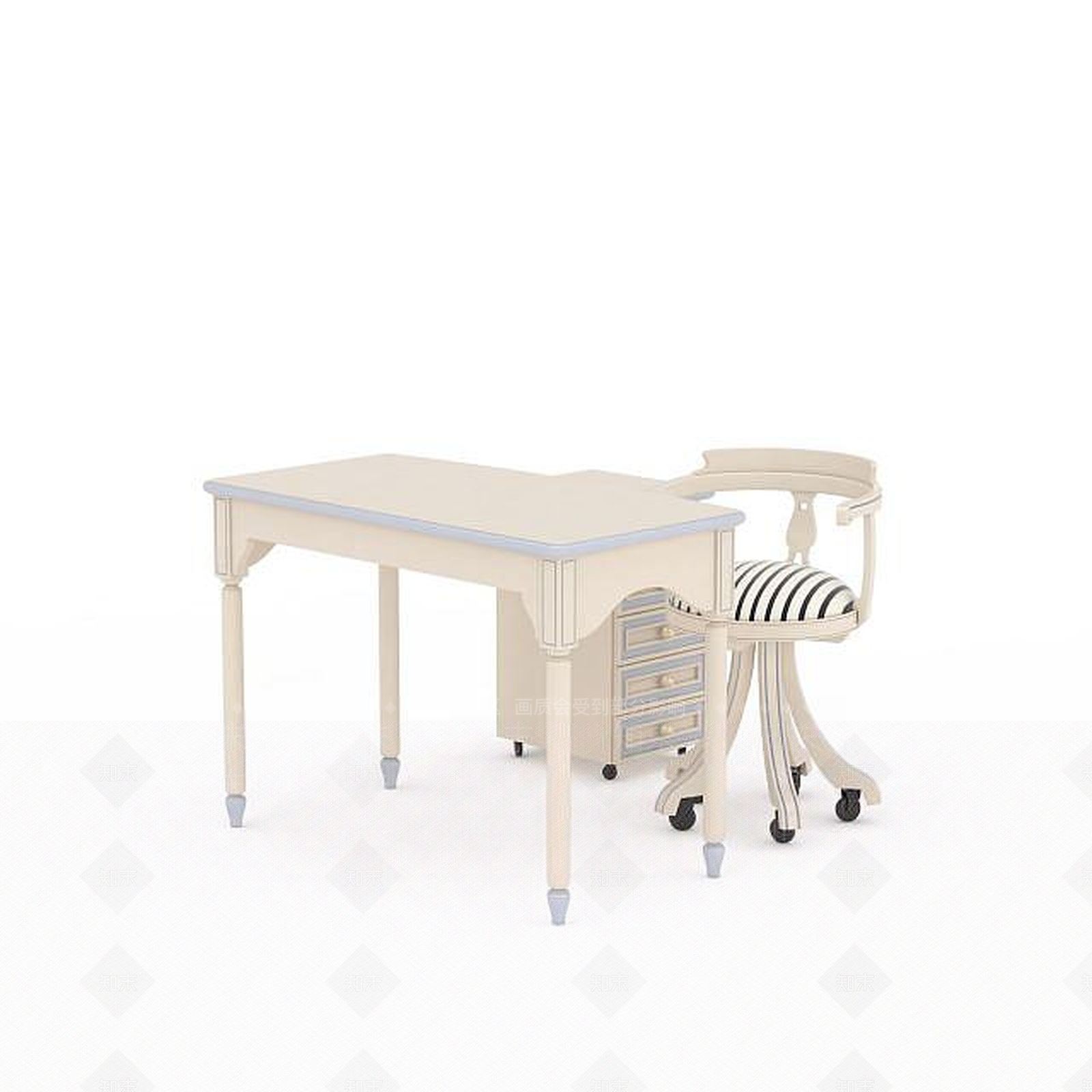 现代电脑桌椅3D模型下载【ID:1196515838】