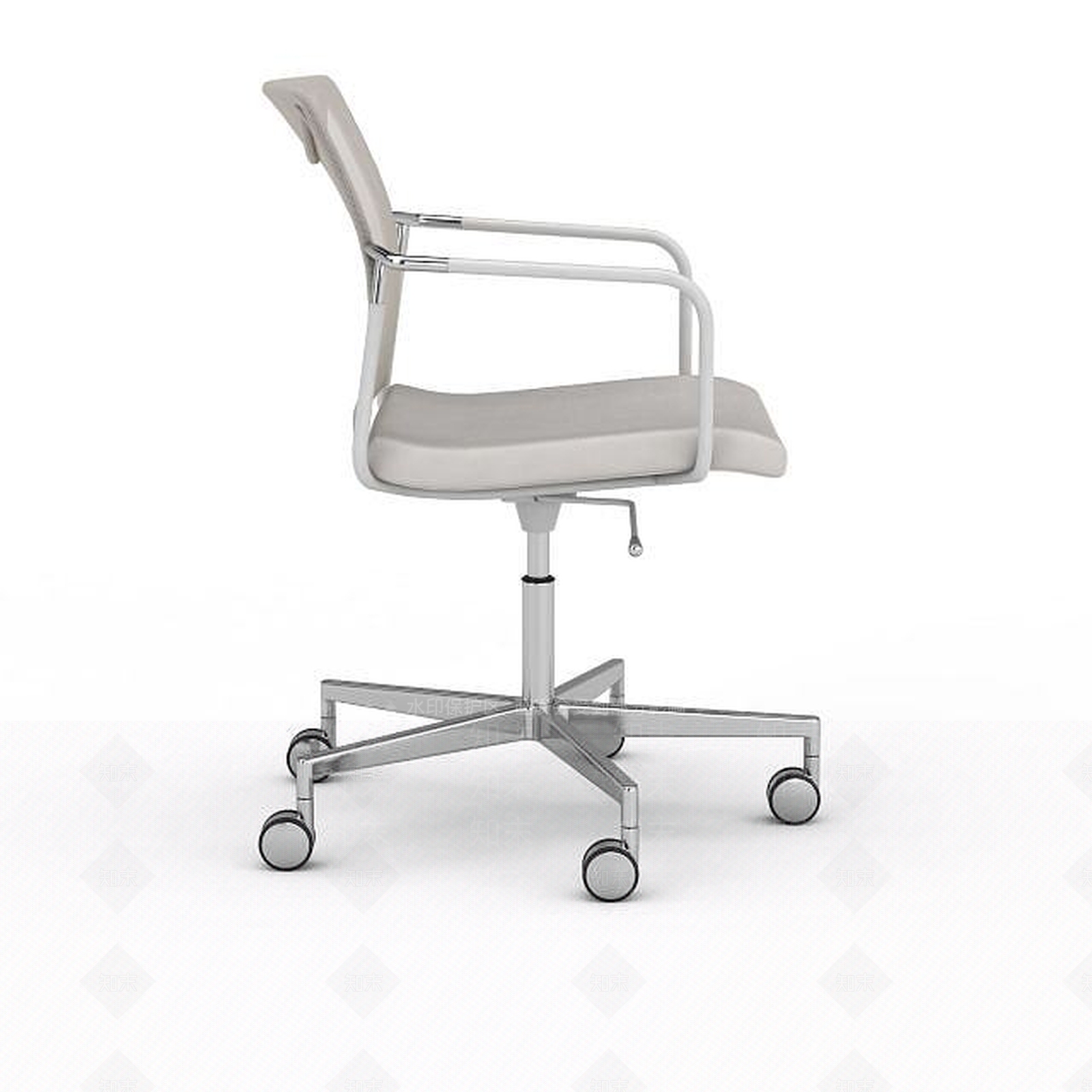 现代白色转椅3D模型下载【ID:1196516309】