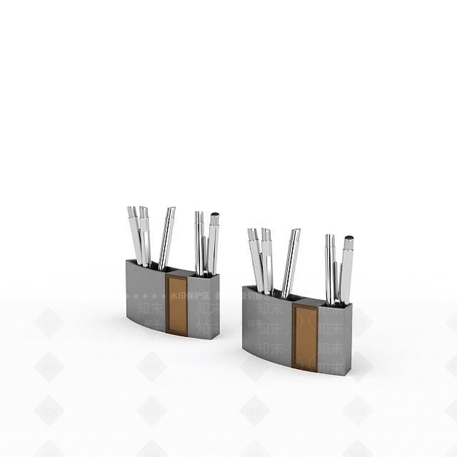 现代笔筒组合3D模型下载【ID:1196517007】