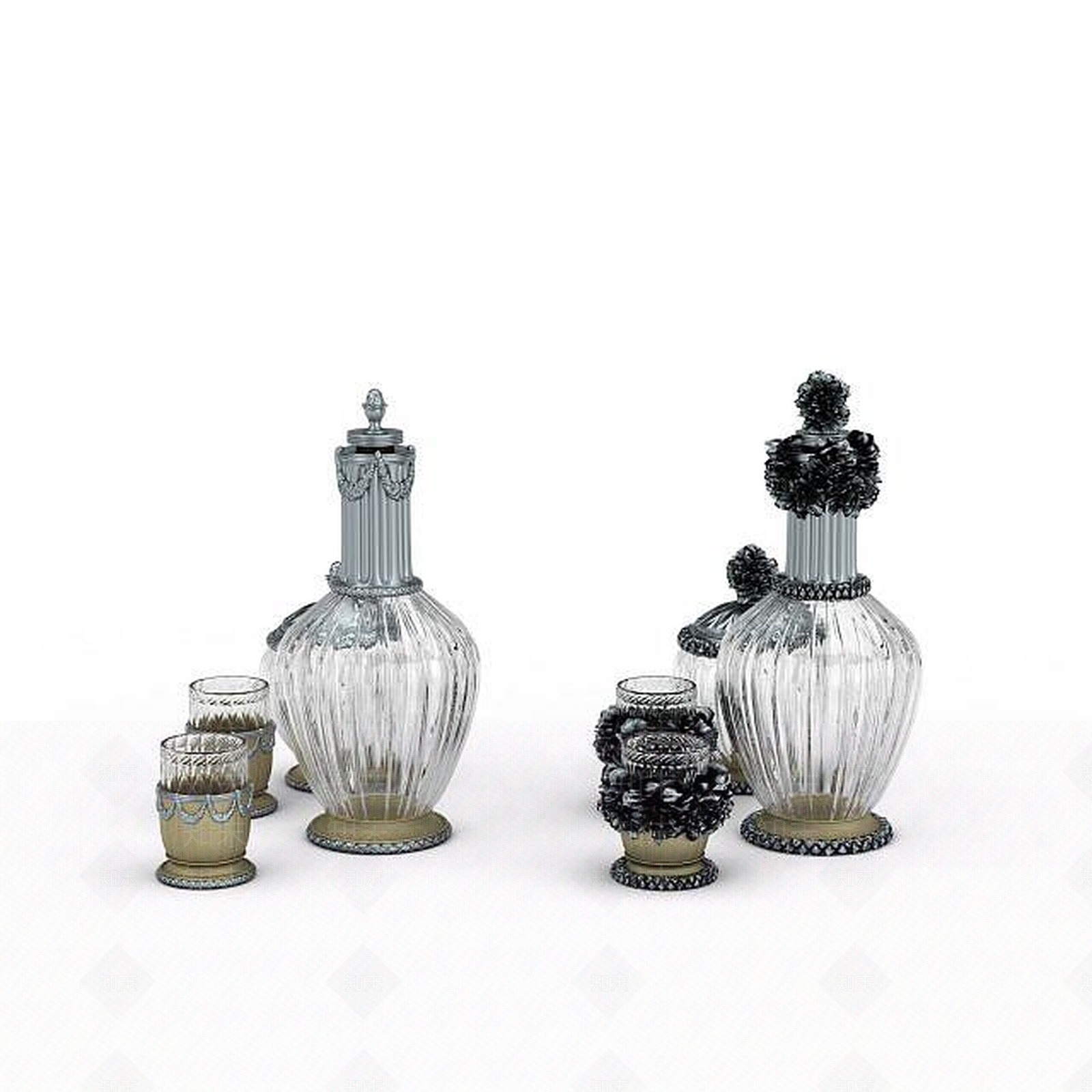 现代玻璃水壶3D模型下载【ID:1196518050】