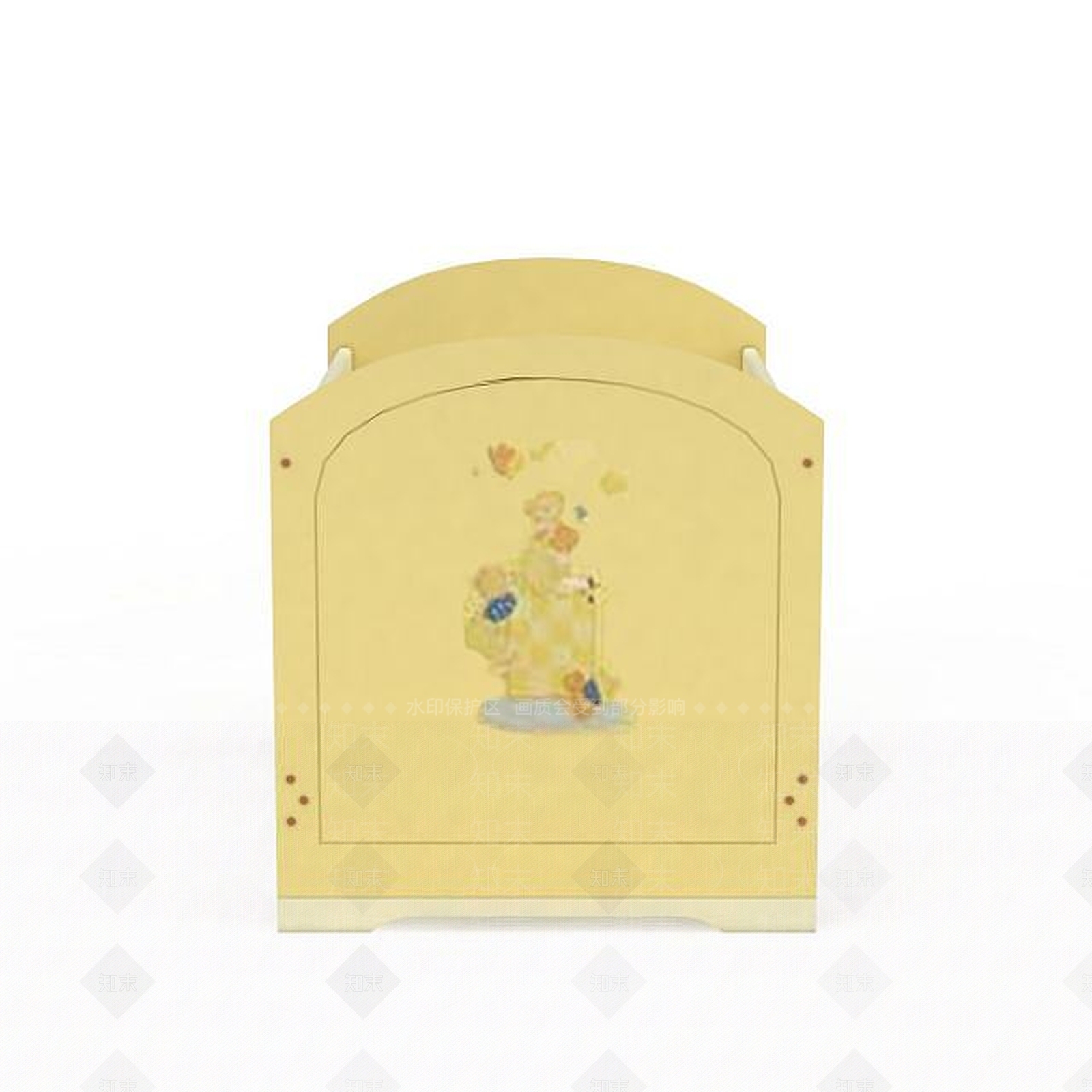 现代黄色儿童床3D模型下载【ID:1196520392】