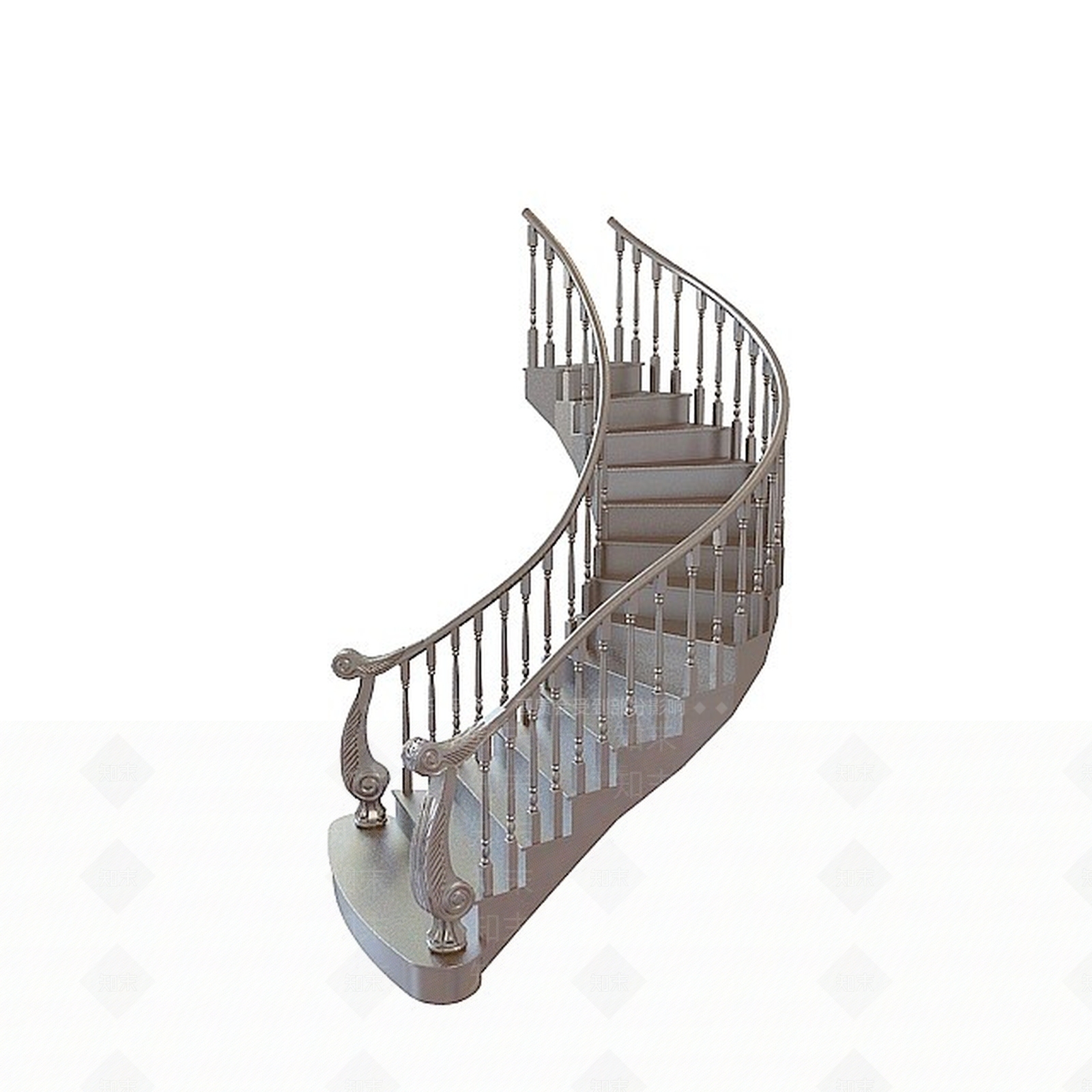 欧式古典欧式楼梯3D模型下载【ID:1196522278】