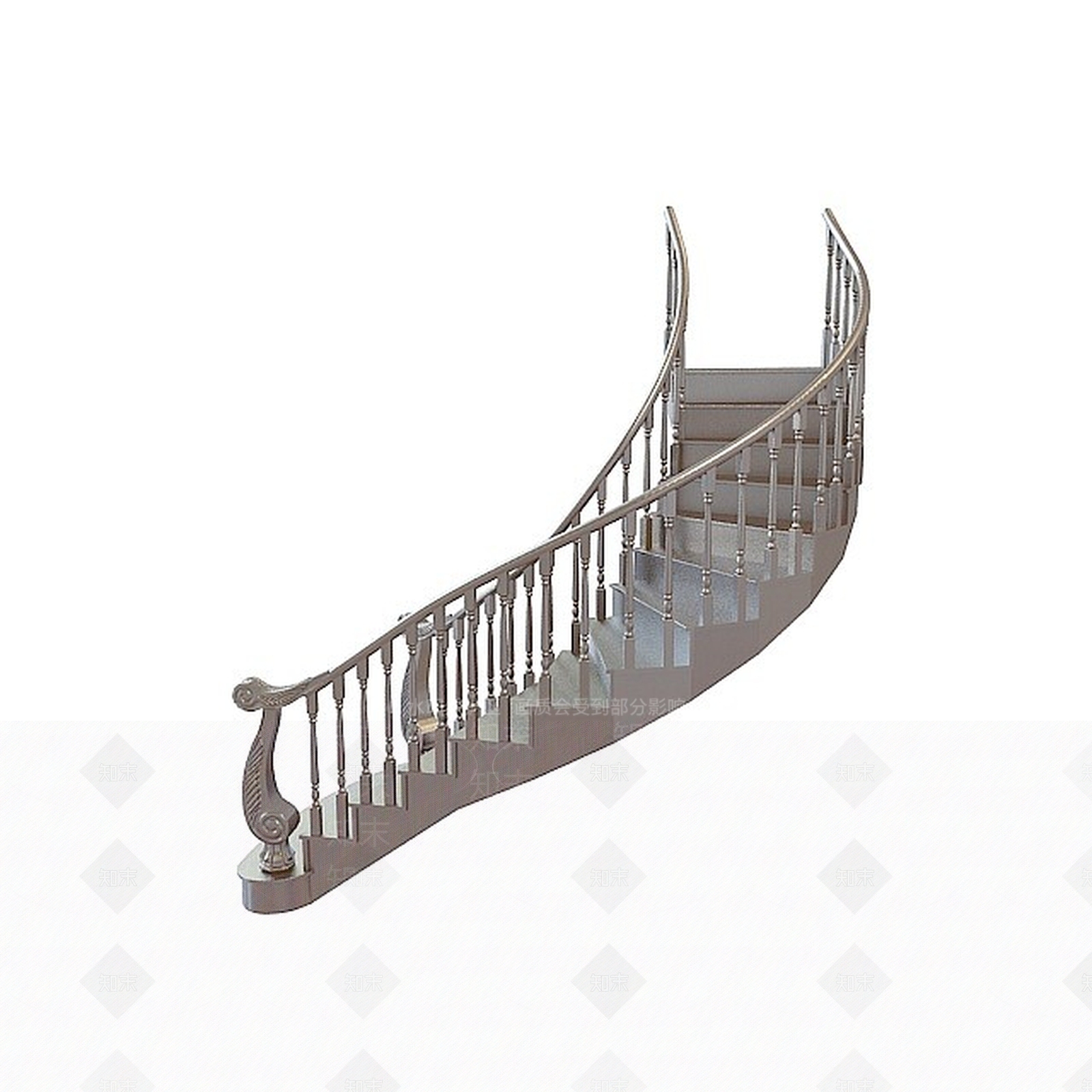 欧式古典欧式楼梯3D模型下载【ID:1196522278】