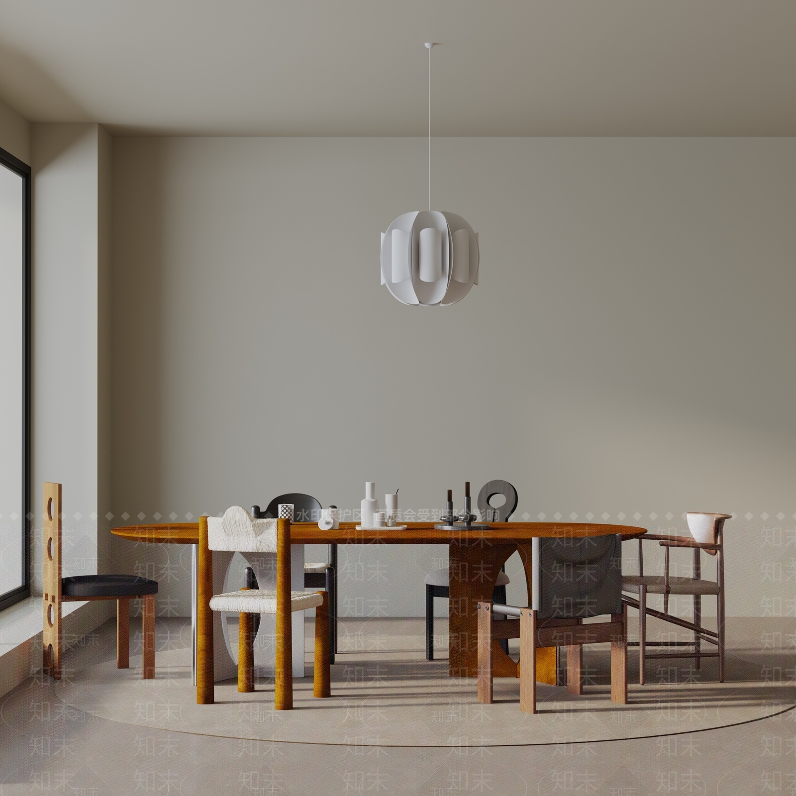 现代餐桌3D模型下载【ID:1196523726】