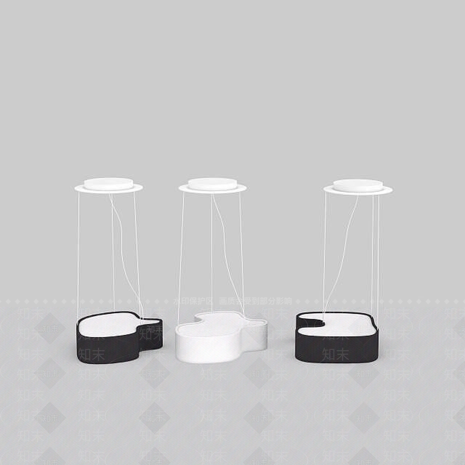 现代异形吊灯3D模型下载【ID:1196525241】