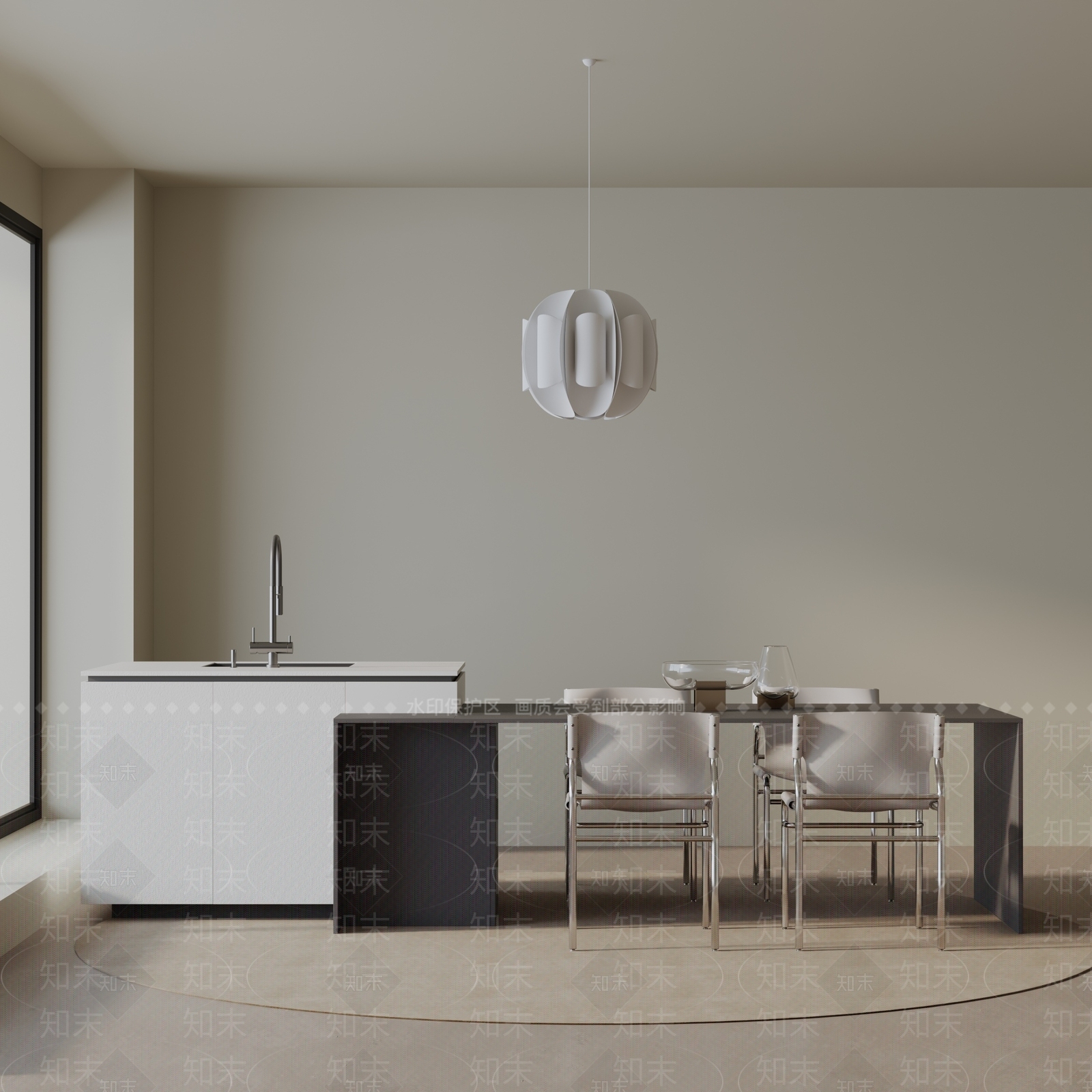 现代餐桌3D模型下载【ID:1196526031】