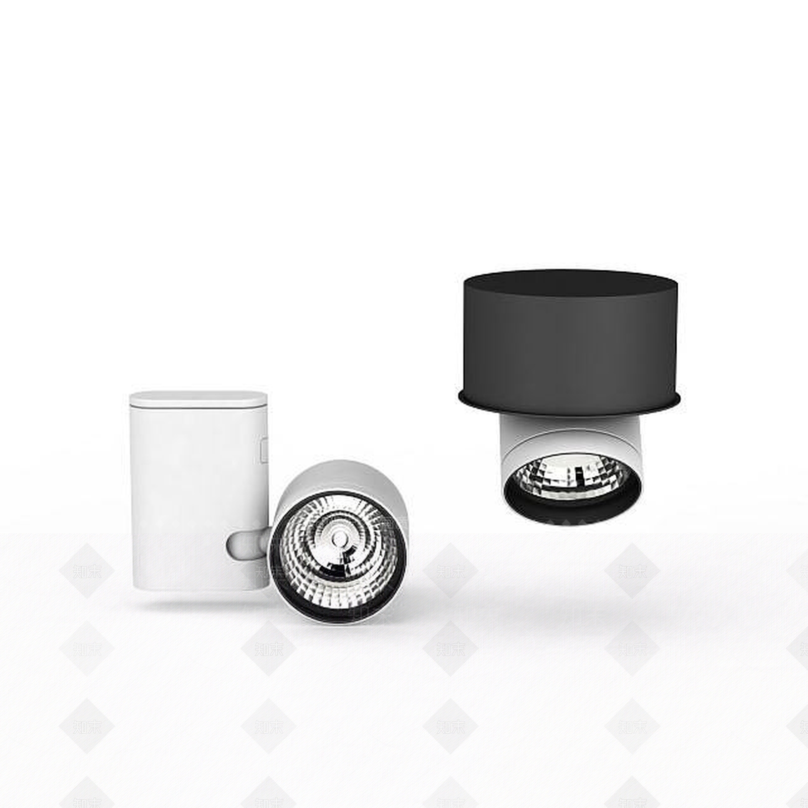 现代吊顶射灯3D模型下载【ID:1196526265】