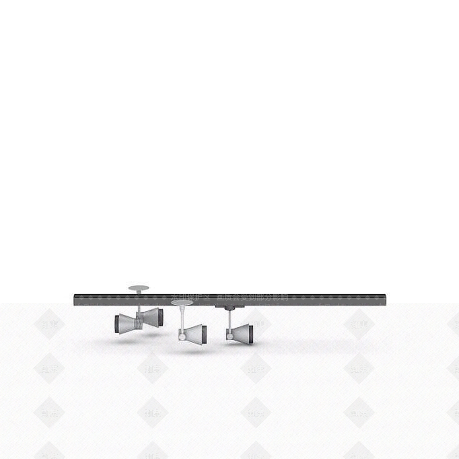 现代led轨道射灯3D模型下载【ID:1196526239】