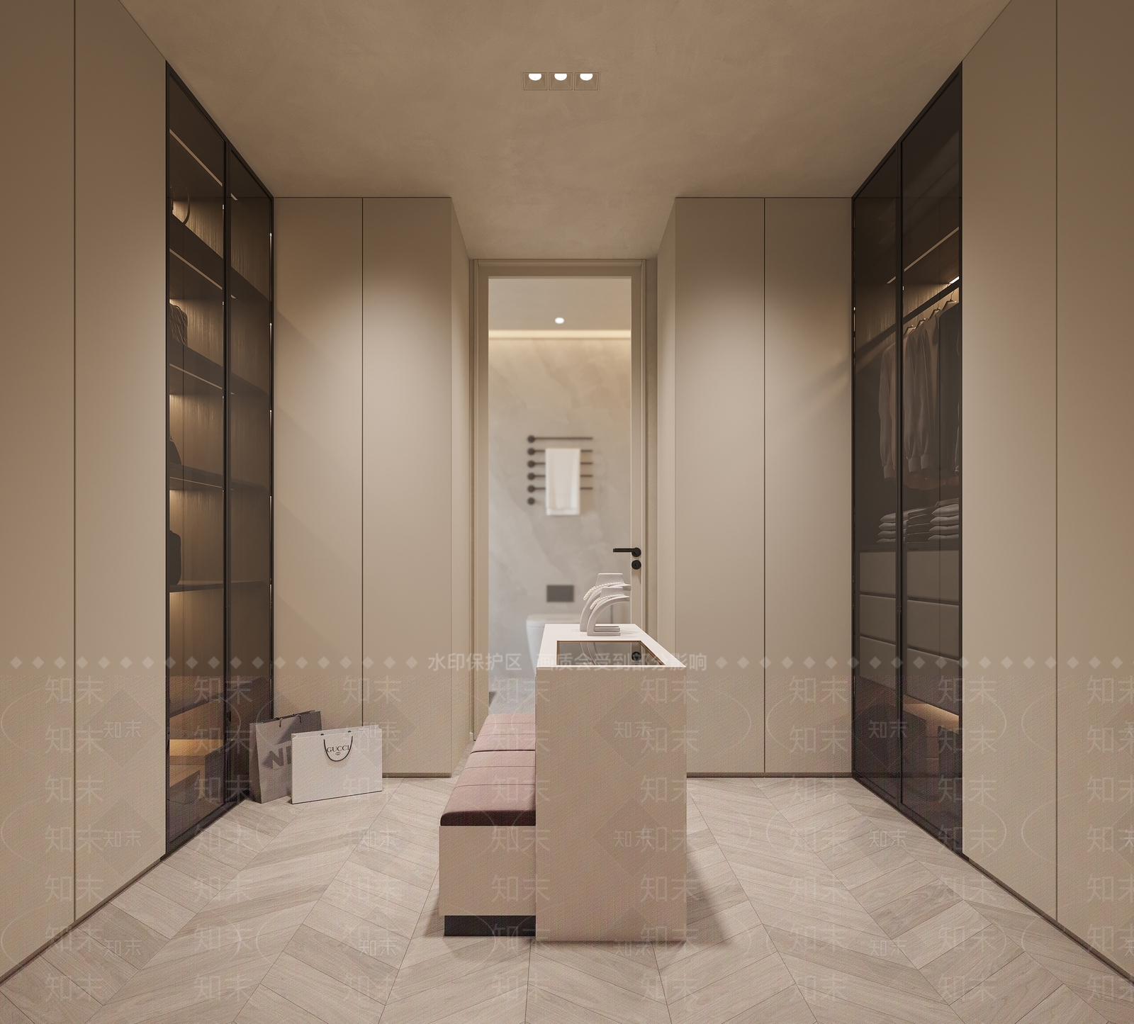 现代衣帽间3D模型下载【ID:1196531292】