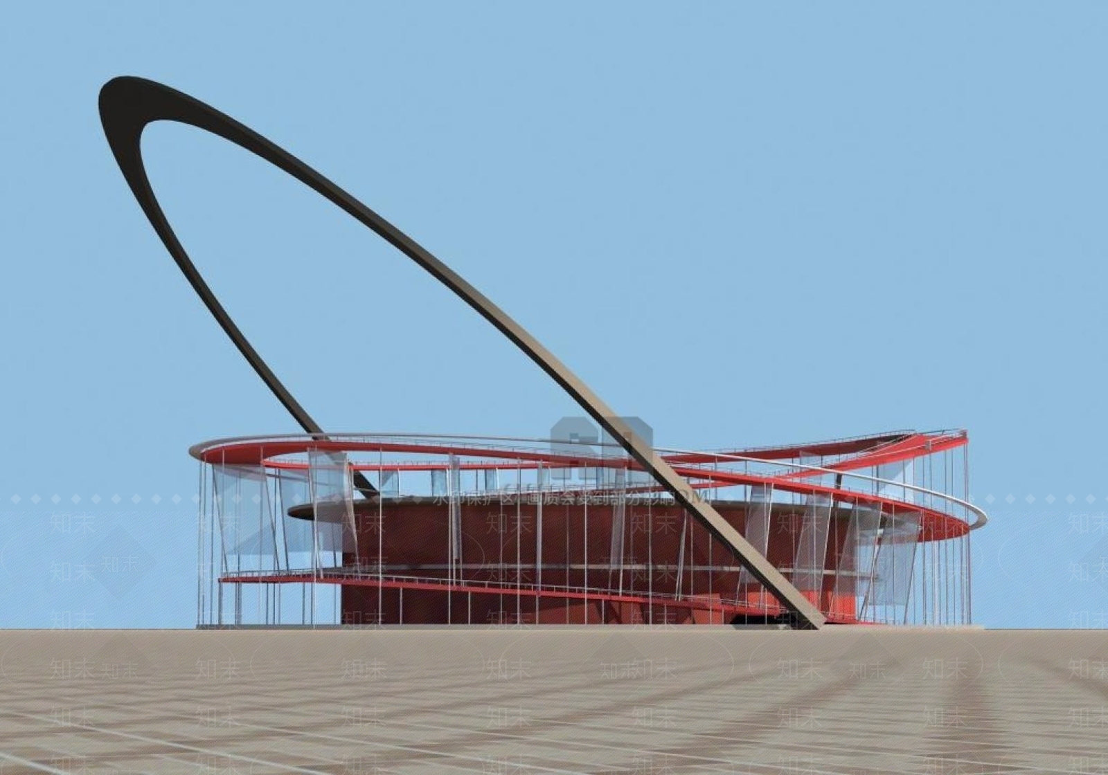 现代会展中心3D模型下载【ID:1196538163】