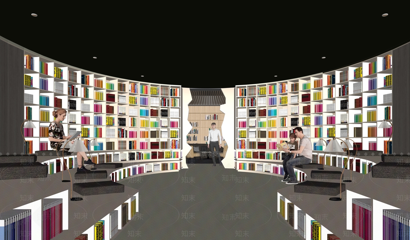 现代书店SU模型下载【ID:1196539364】
