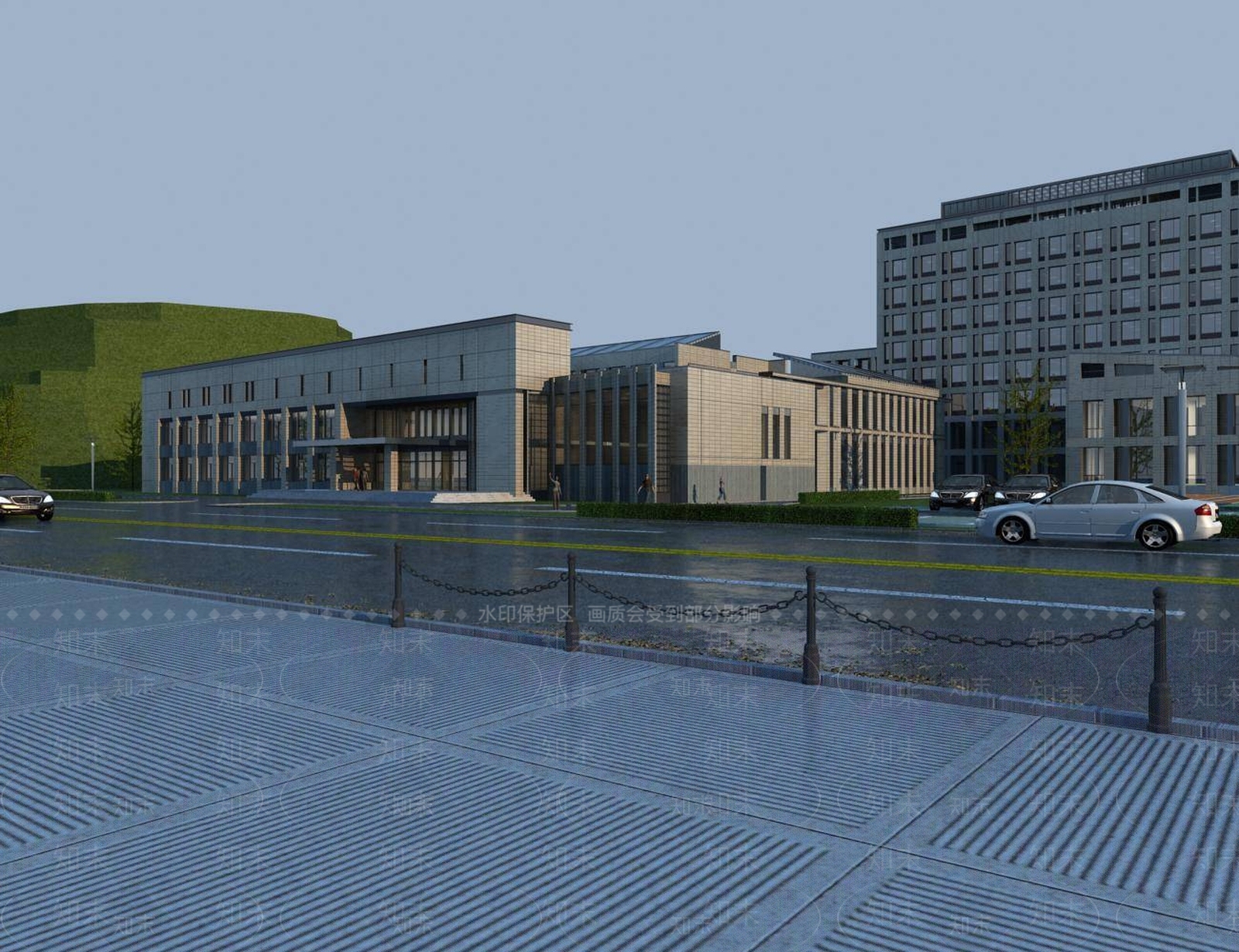 现代大学教学楼3D模型下载【ID:1196538914】