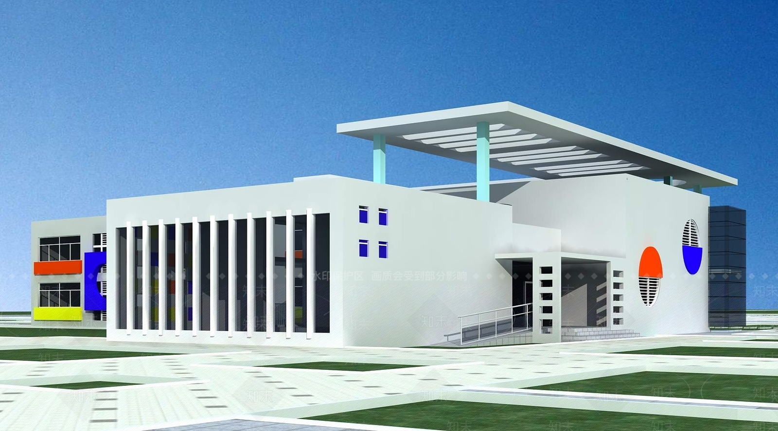 现代幼儿园3D模型下载【ID:1196539301】