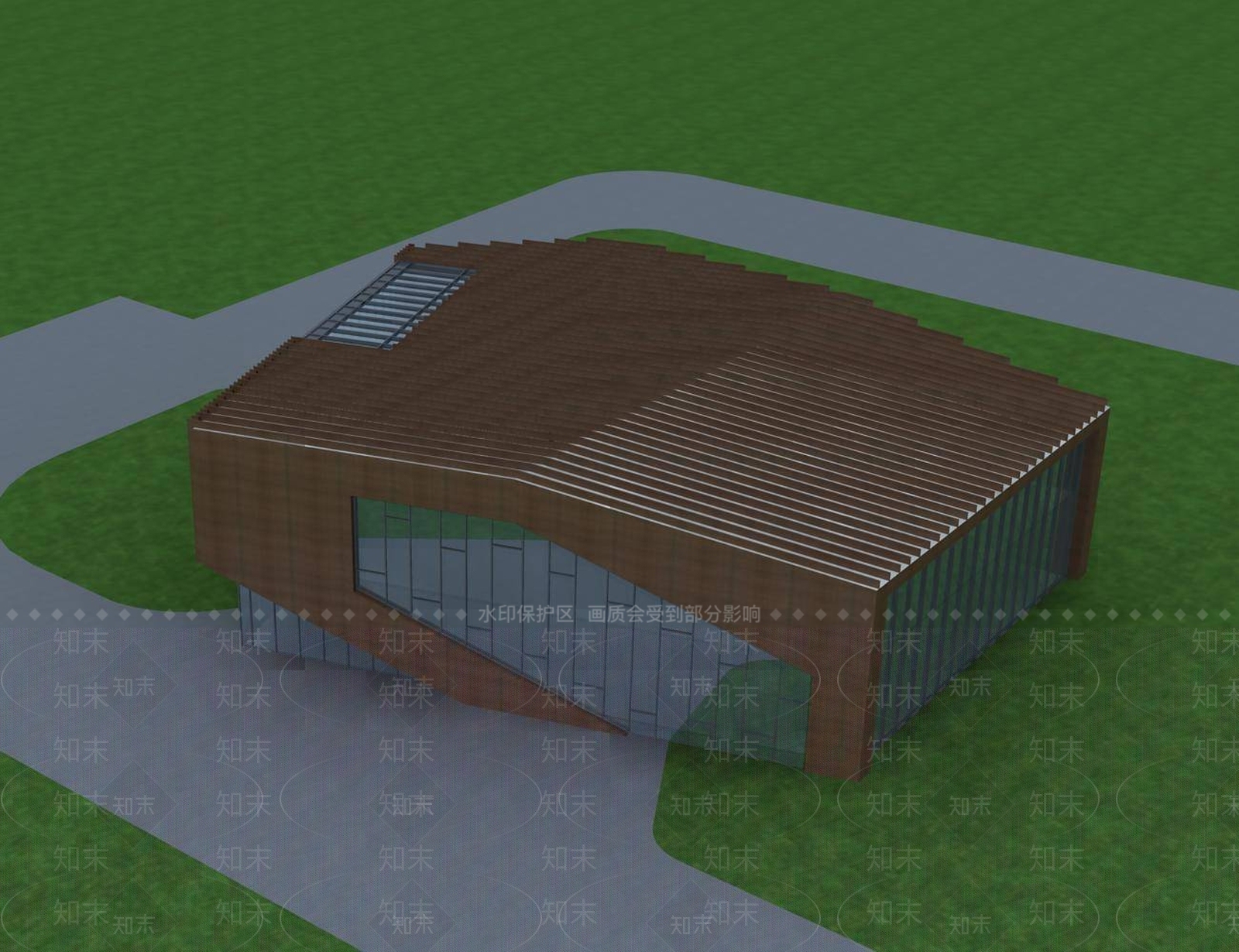 现代展览馆3D模型下载【ID:1196540409】