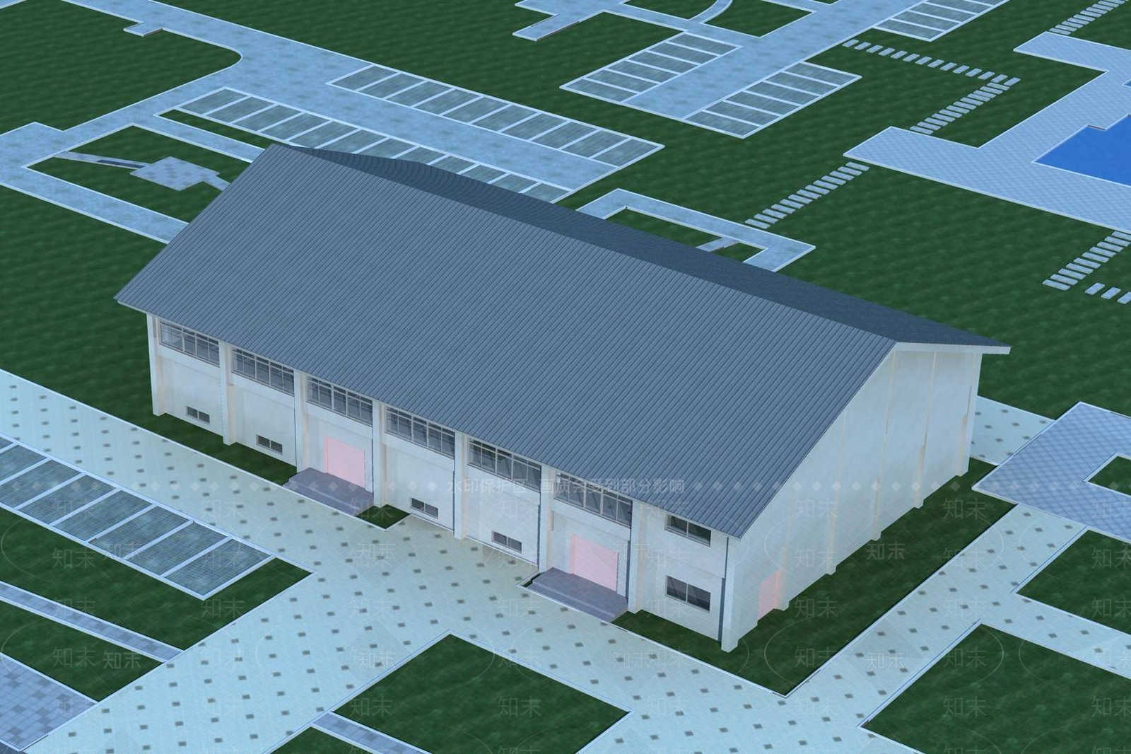 现代厂房3D模型下载【ID:1196541776】