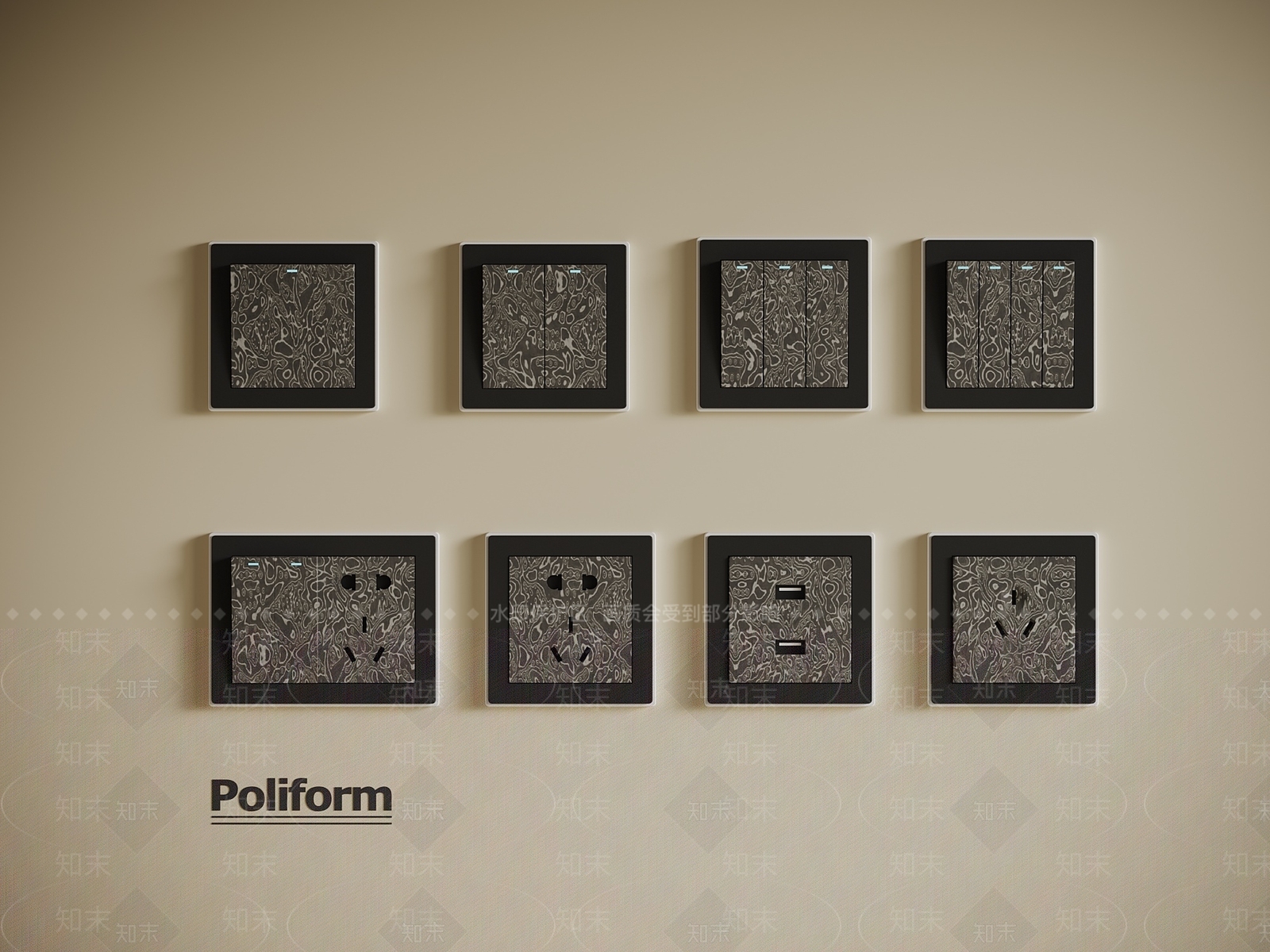 意式插座SU模型下载【ID:1196541947】