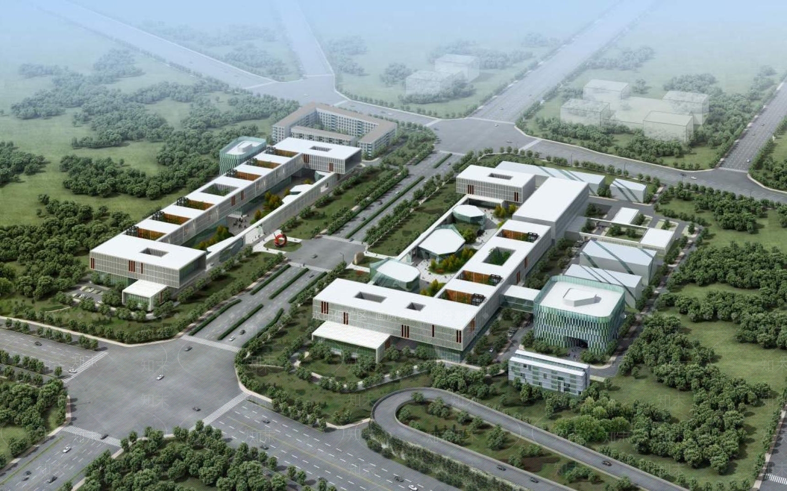 现代学校外观3D模型下载【ID:1196541999】