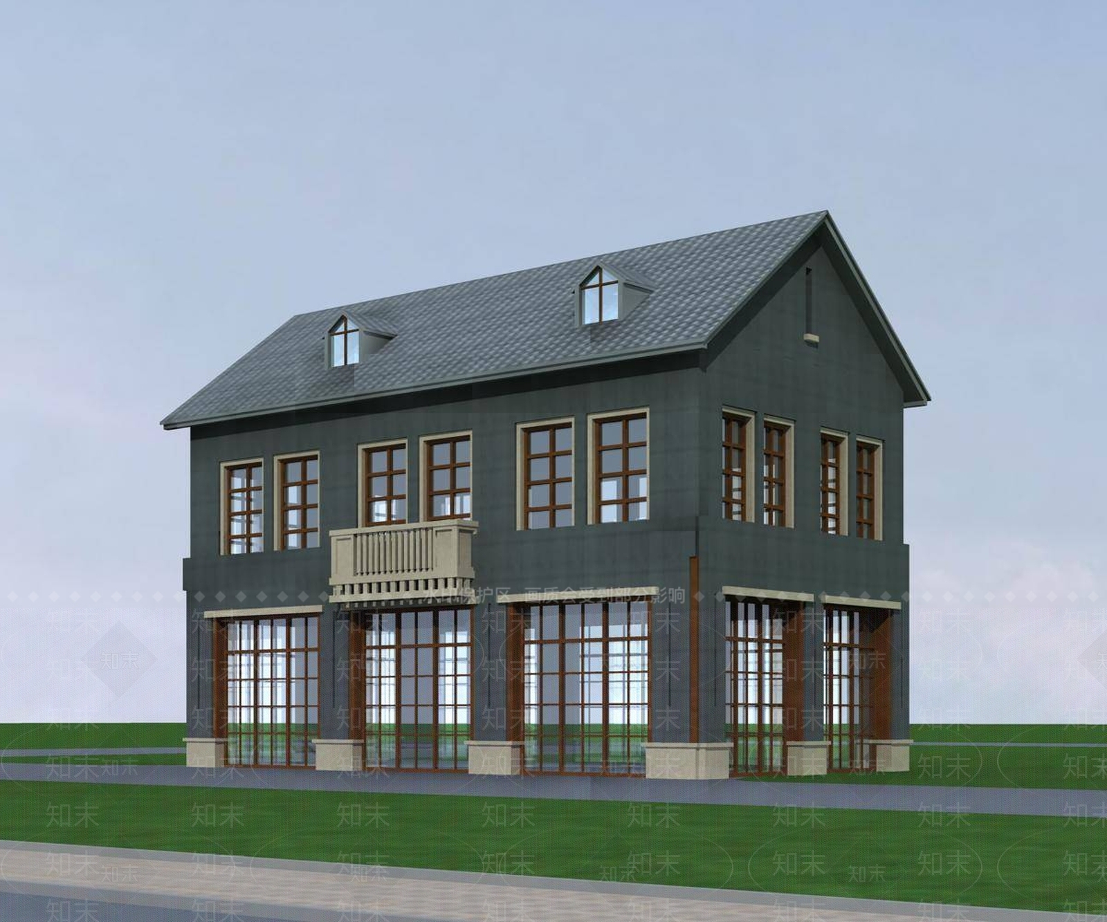 中式商业街3D模型下载【ID:1196542530】