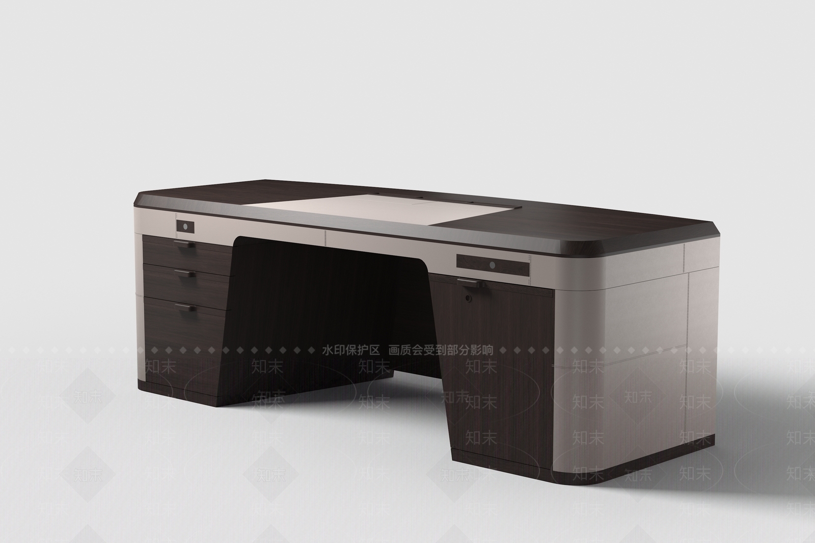 现代意式书桌3D模型下载【ID:1196542970】