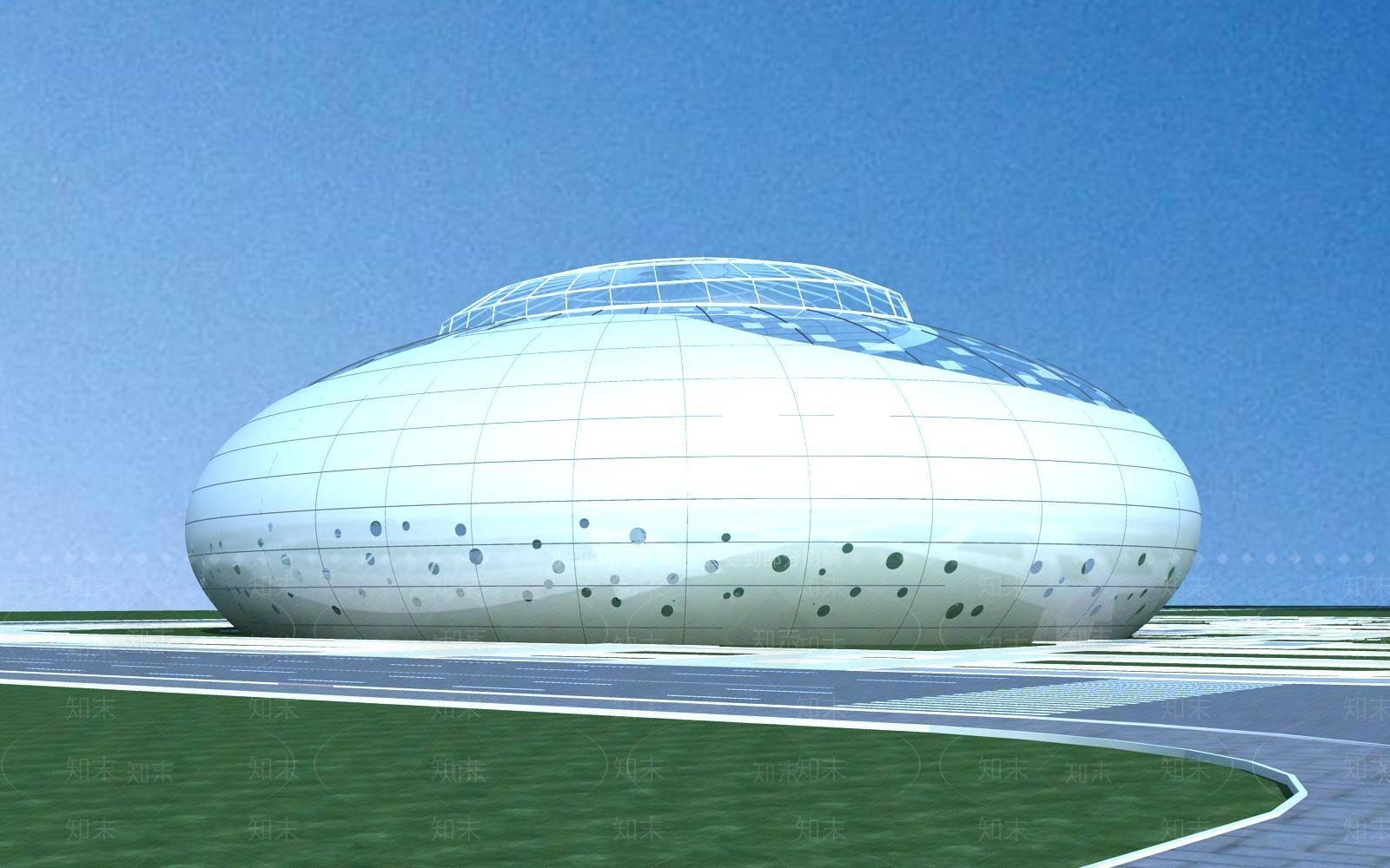 现代体育馆外观3D模型下载【ID:1196542989】