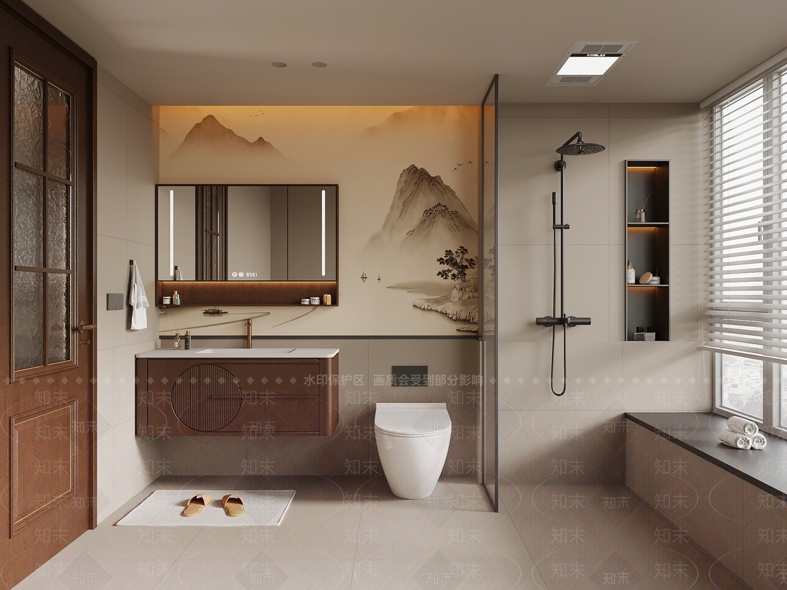 新中式卫生间3D模型下载【ID:1196543474】