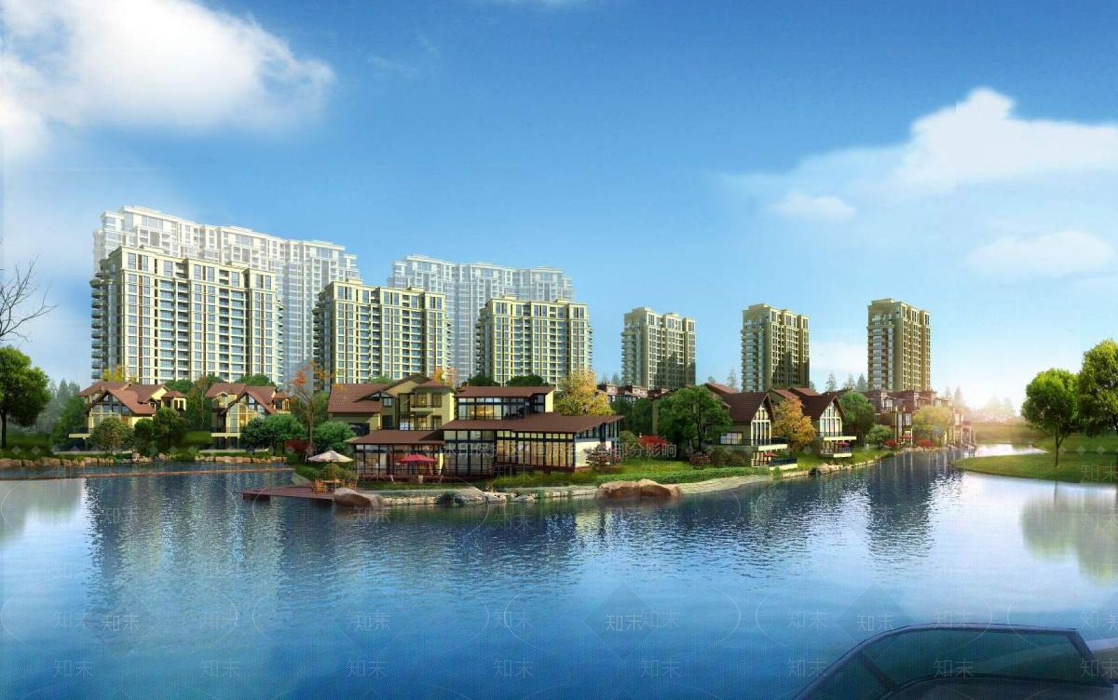 欧式别墅外观3D模型下载【ID:1196544265】