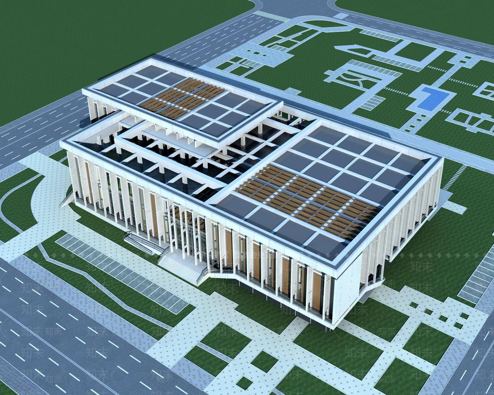 现代体育馆外观3D模型下载【ID:1196546806】