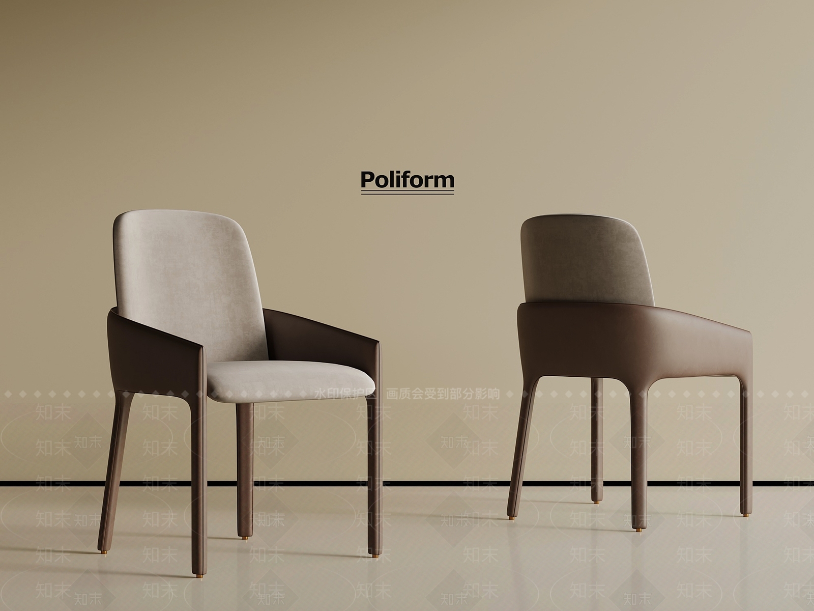 现代意式餐椅SU模型下载【ID:1196548731】