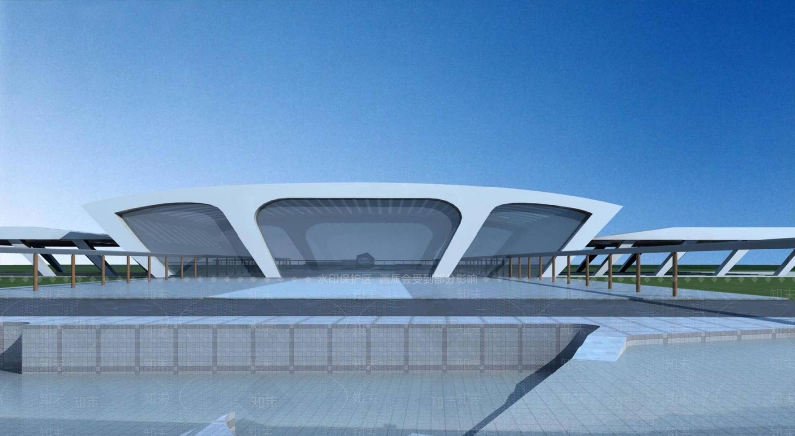 现代车站3D模型下载【ID:1196549246】