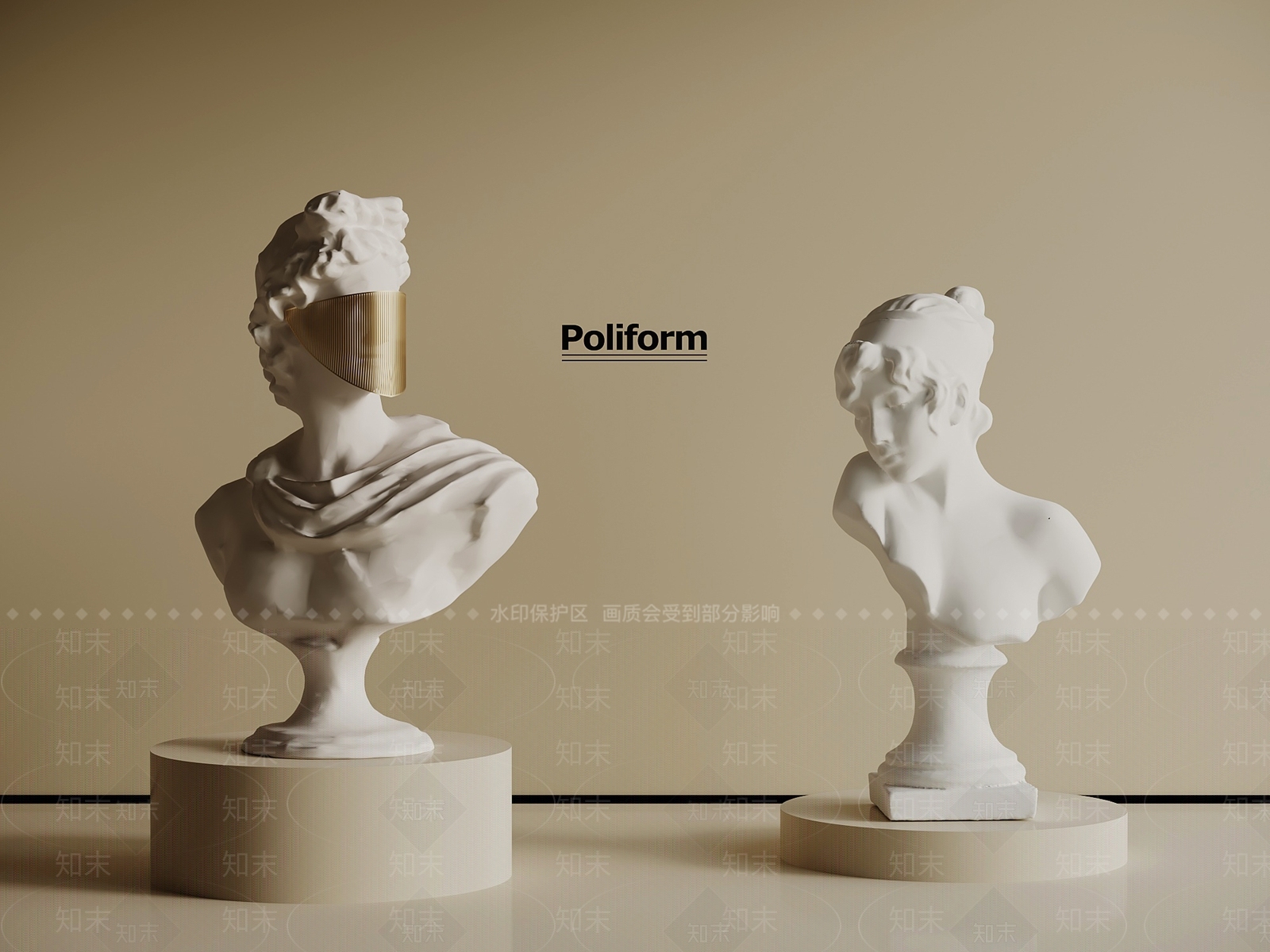 法式雕塑摆件SU模型下载【ID:1196550240】