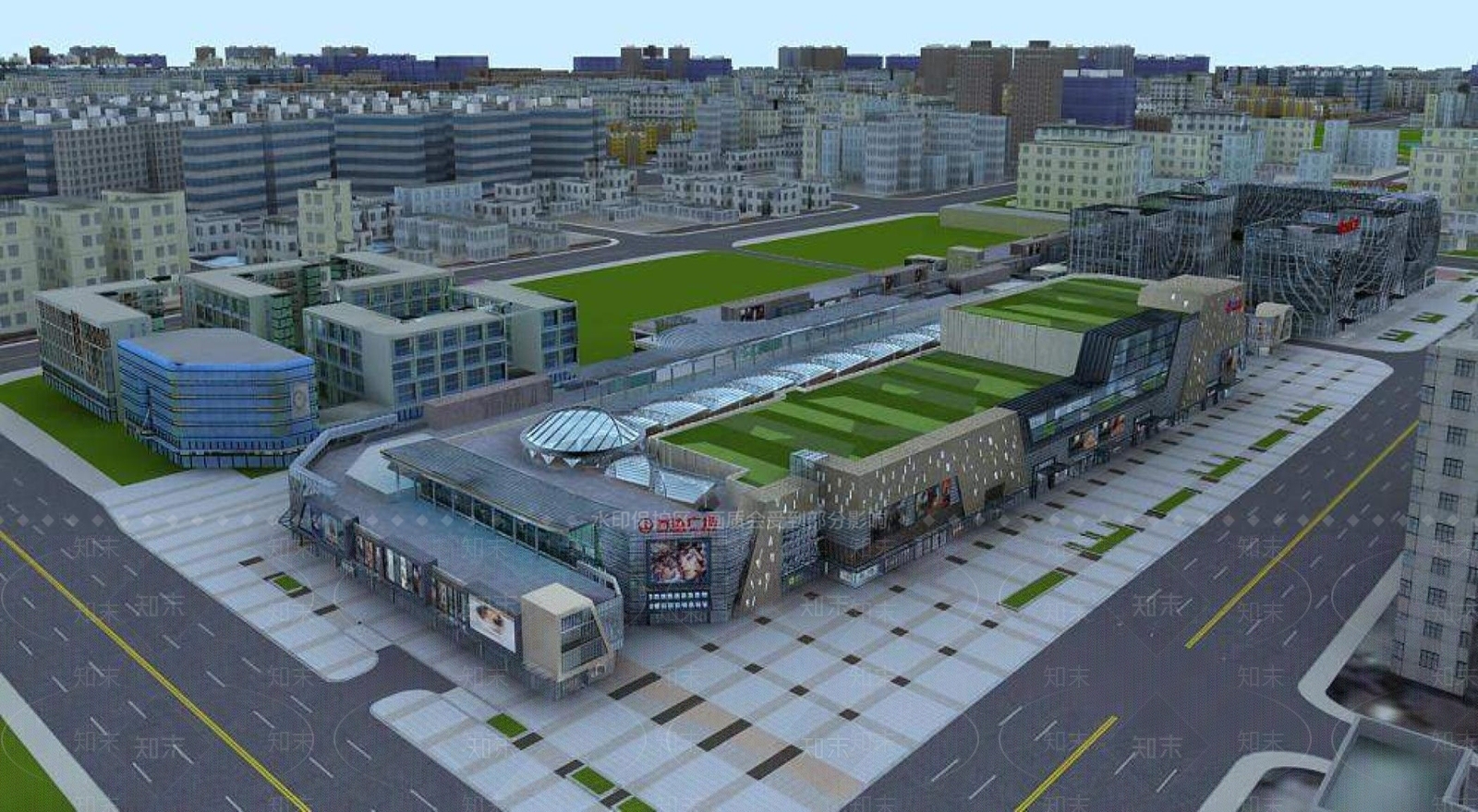 现代商场外观3D模型下载【ID:1196554009】