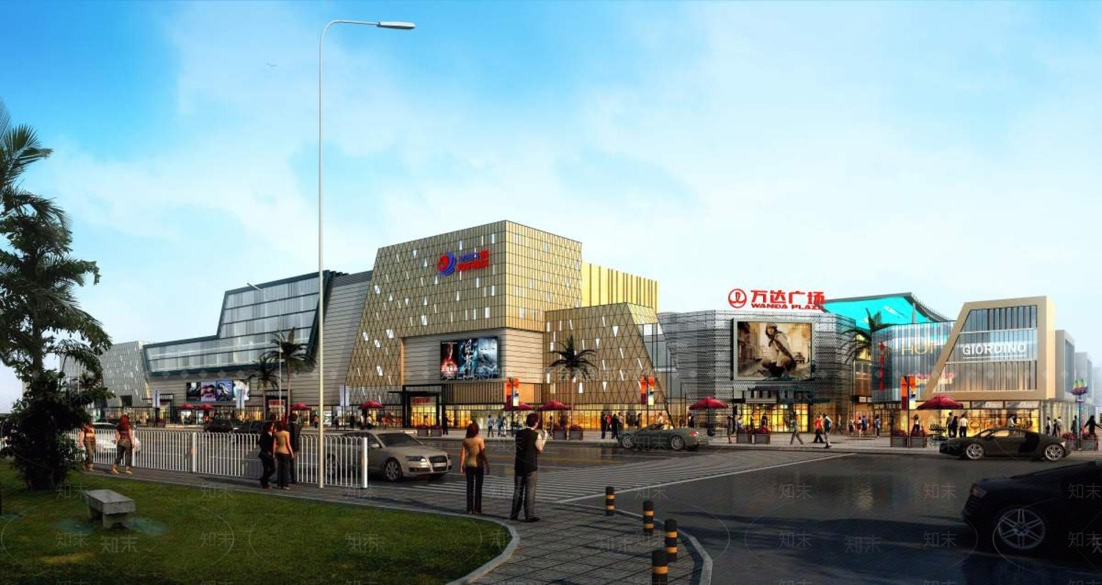 现代商场外观3D模型下载【ID:1196554009】