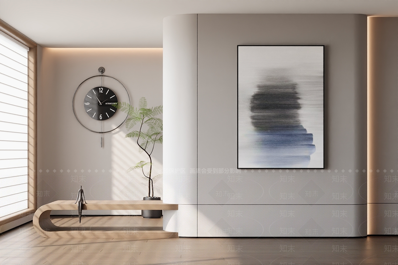 现代极简挂画3D模型下载【ID:1196554652】
