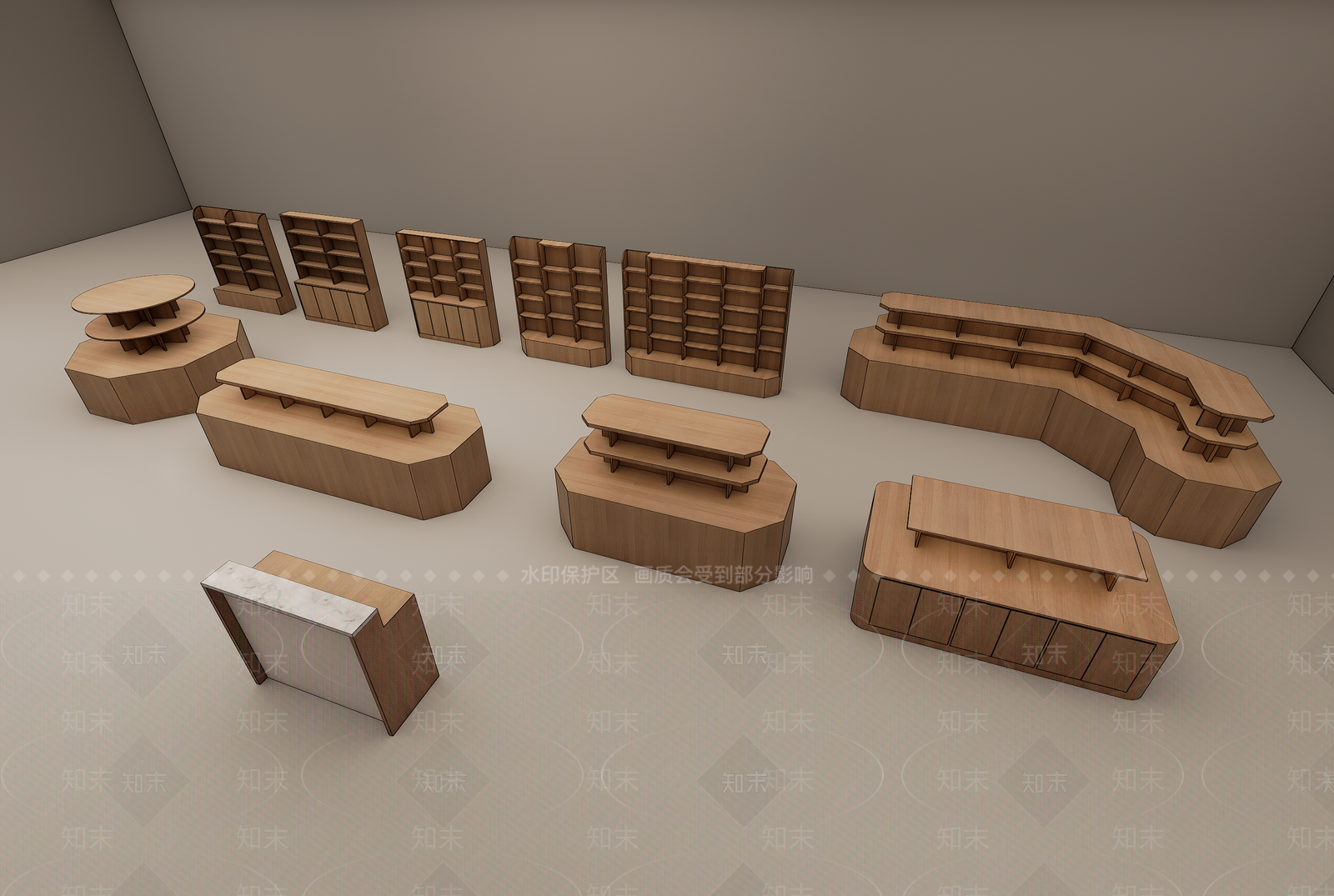 现代极简玩具礼品店SU模型下载【ID:1196566545】