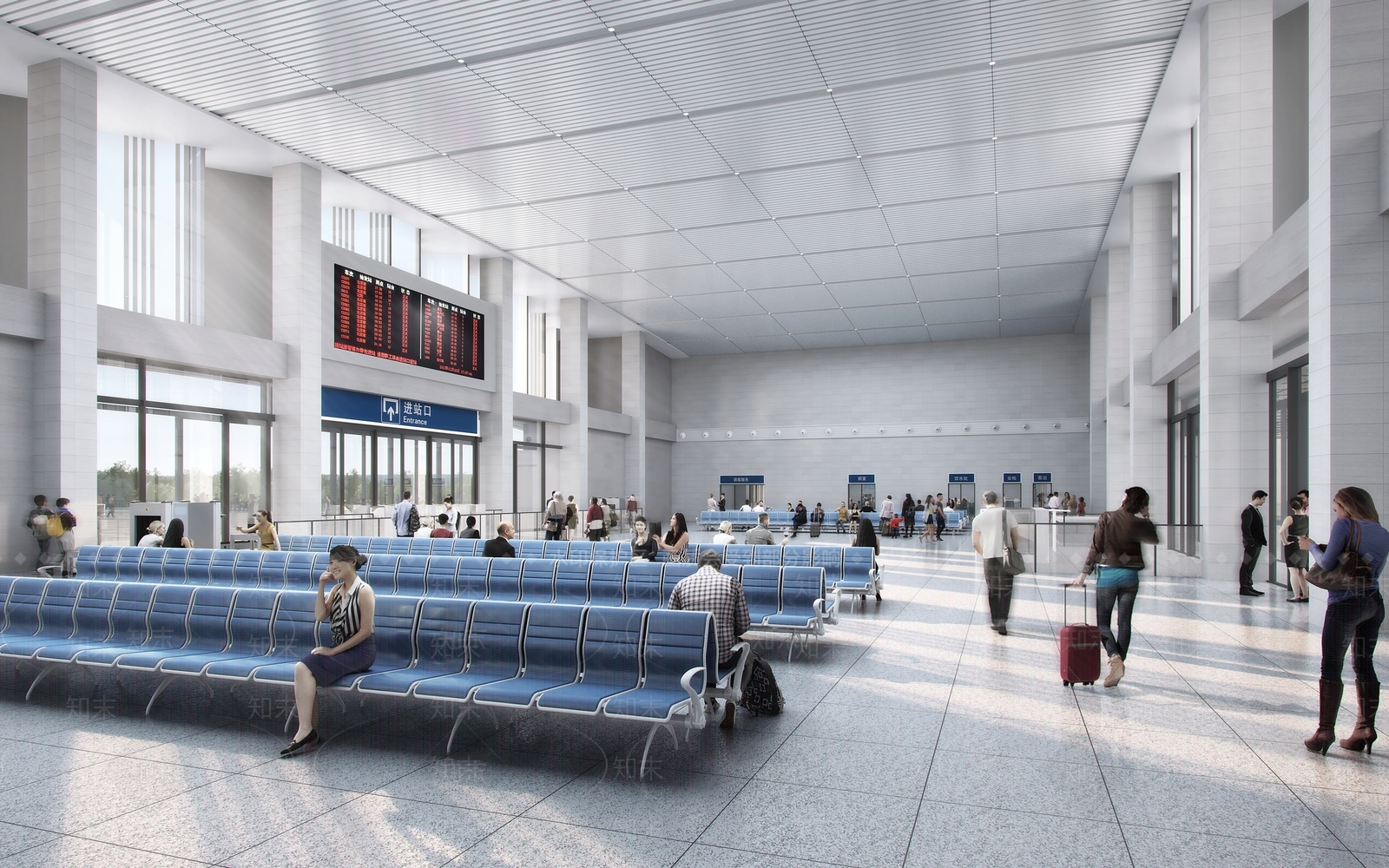 现代车站3D模型下载【ID:1196573611】