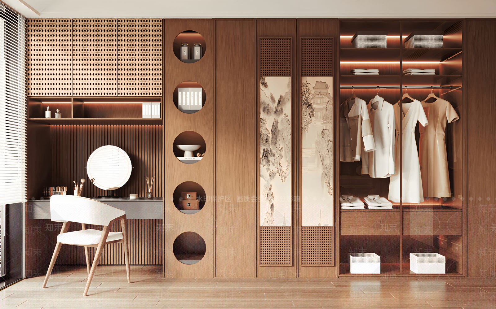 新中式衣柜3D模型下载【ID:1196577774】