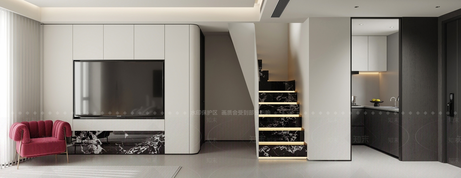 现代意式客餐厅3D模型下载【ID:1196577839】