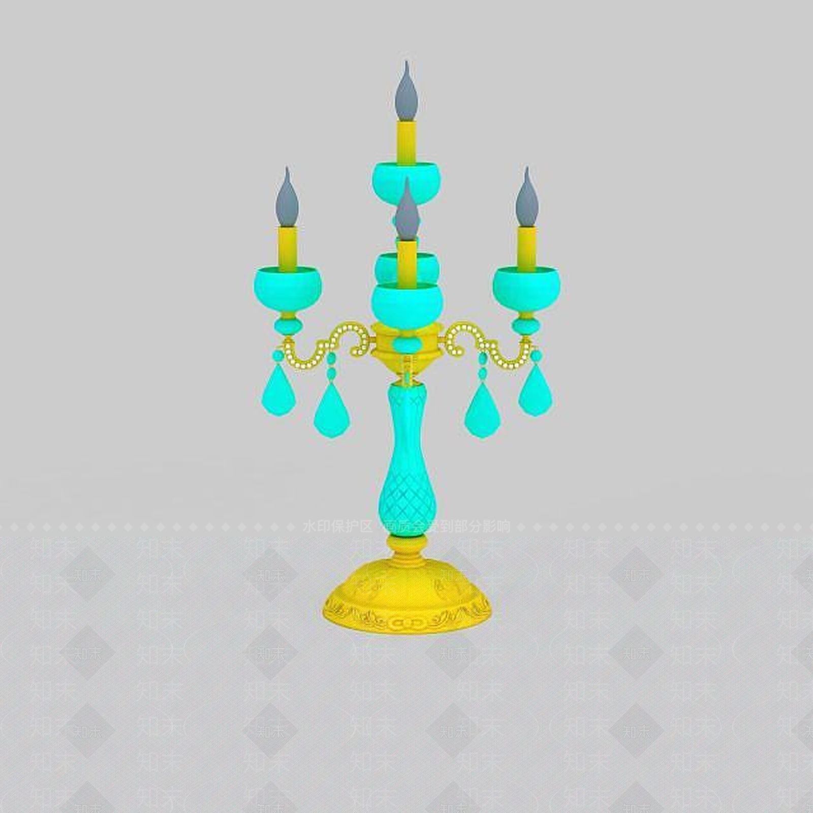 欧式古典欧式蜡烛台3D模型下载【ID:1196585138】