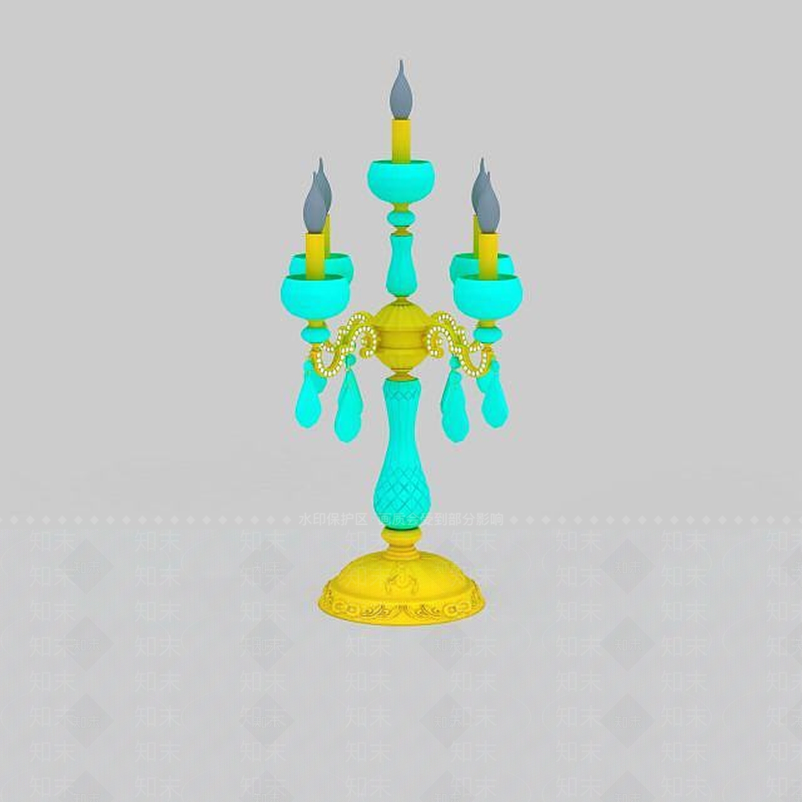欧式古典欧式蜡烛台3D模型下载【ID:1196585138】