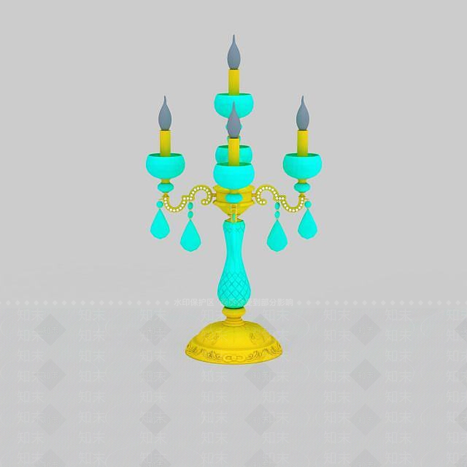 欧式古典欧式蜡烛台3D模型下载【ID:1196585138】