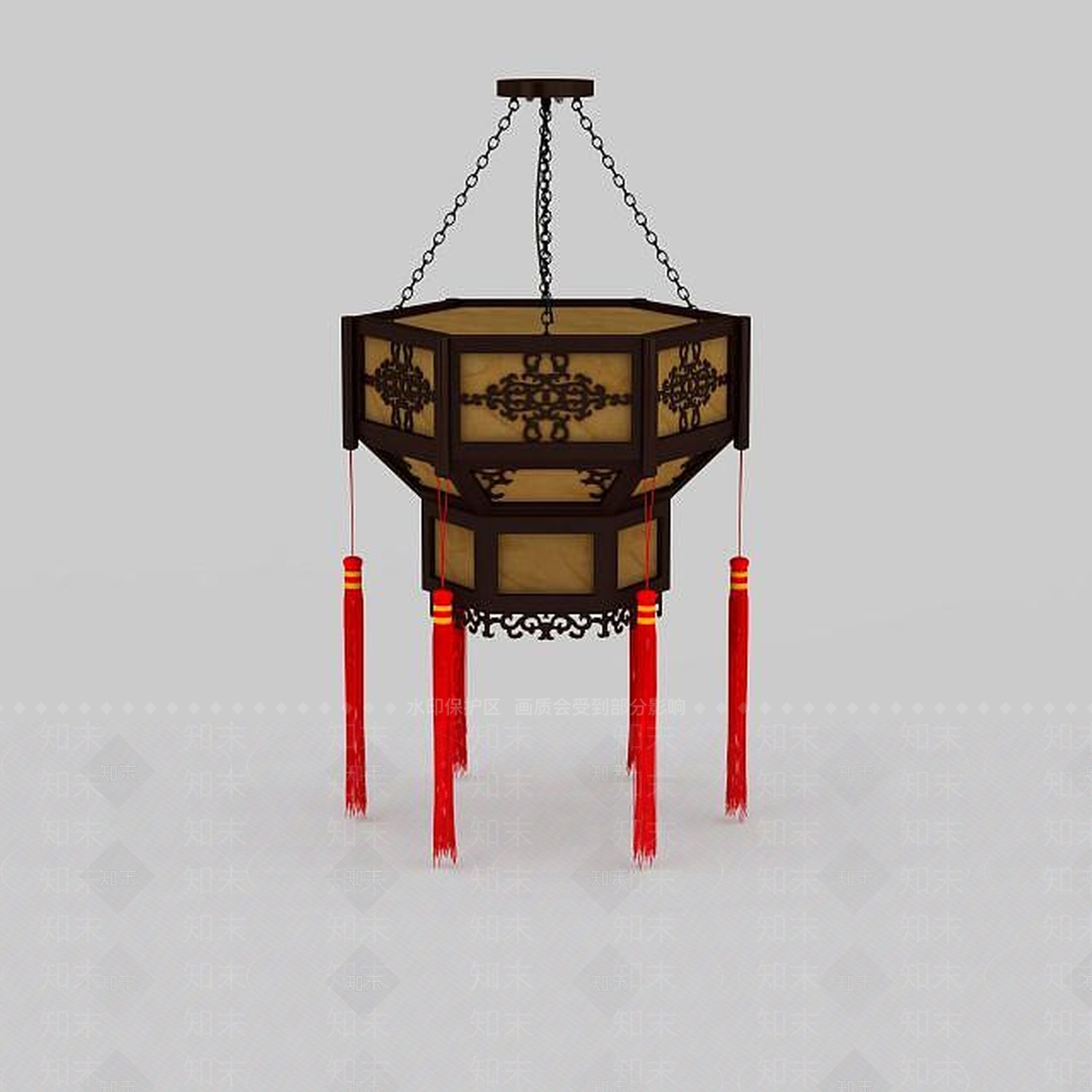 中式客厅吊灯3D模型下载【ID:1196587971】