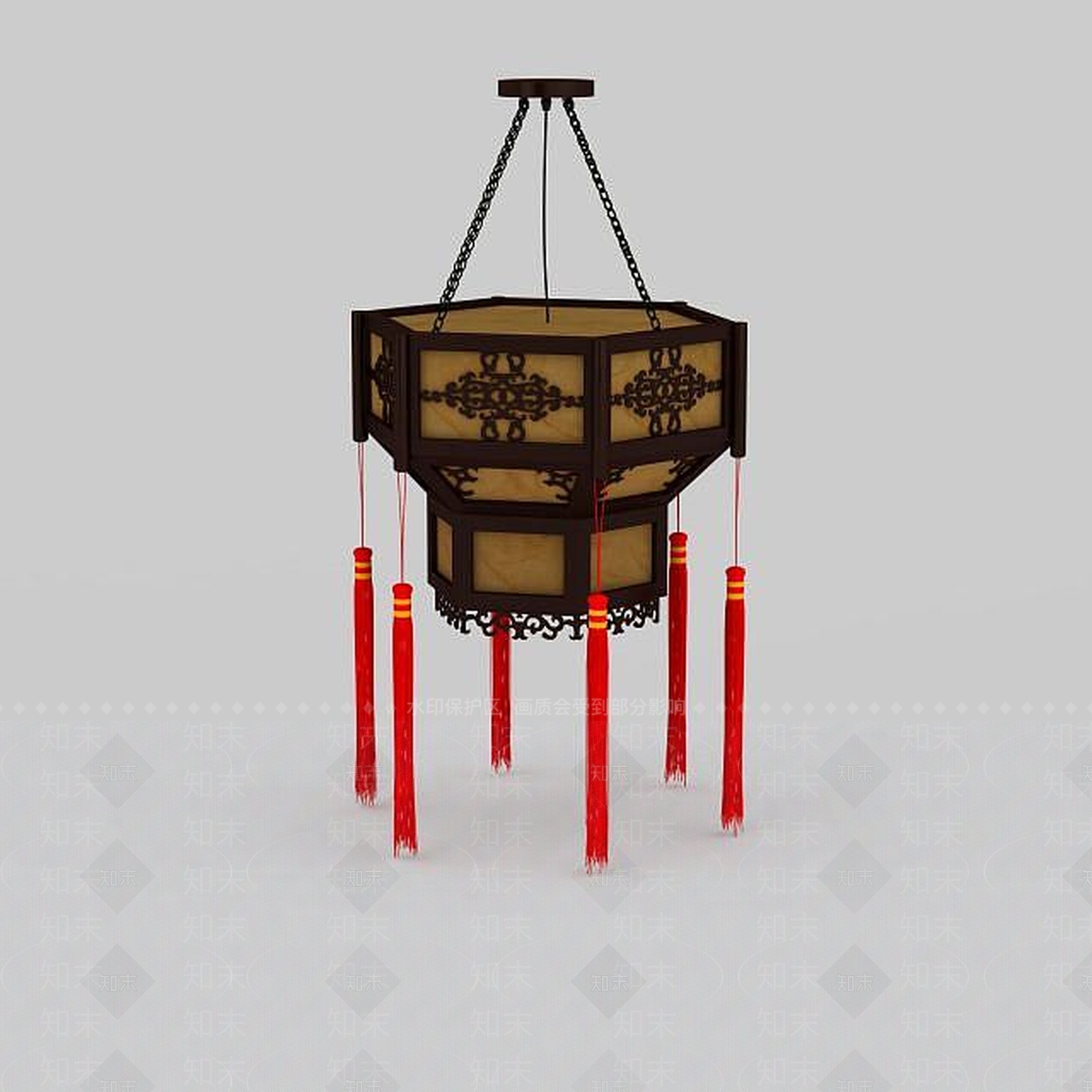 中式客厅吊灯3D模型下载【ID:1196587971】