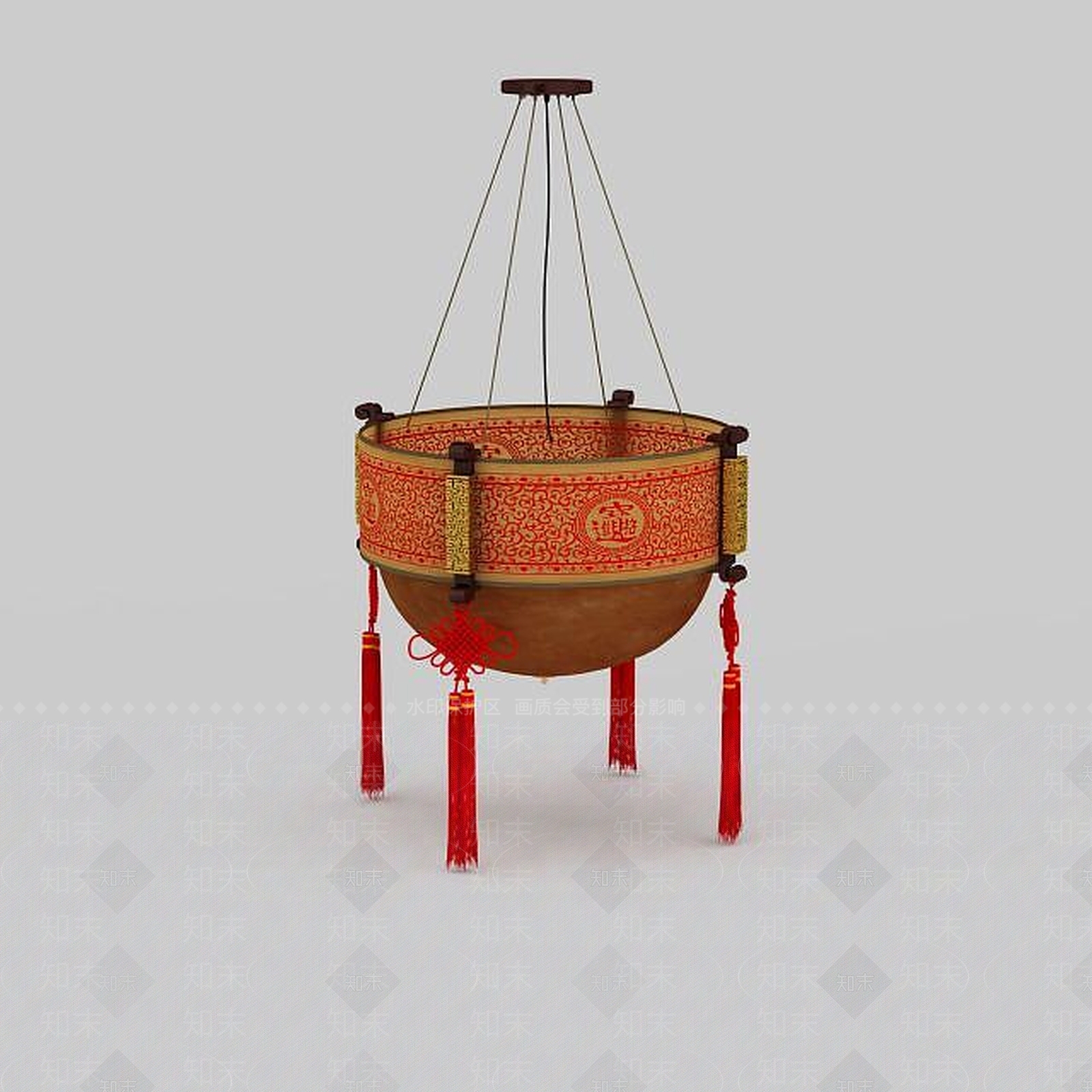 中式简约灯具3D模型下载【ID:1196588657】