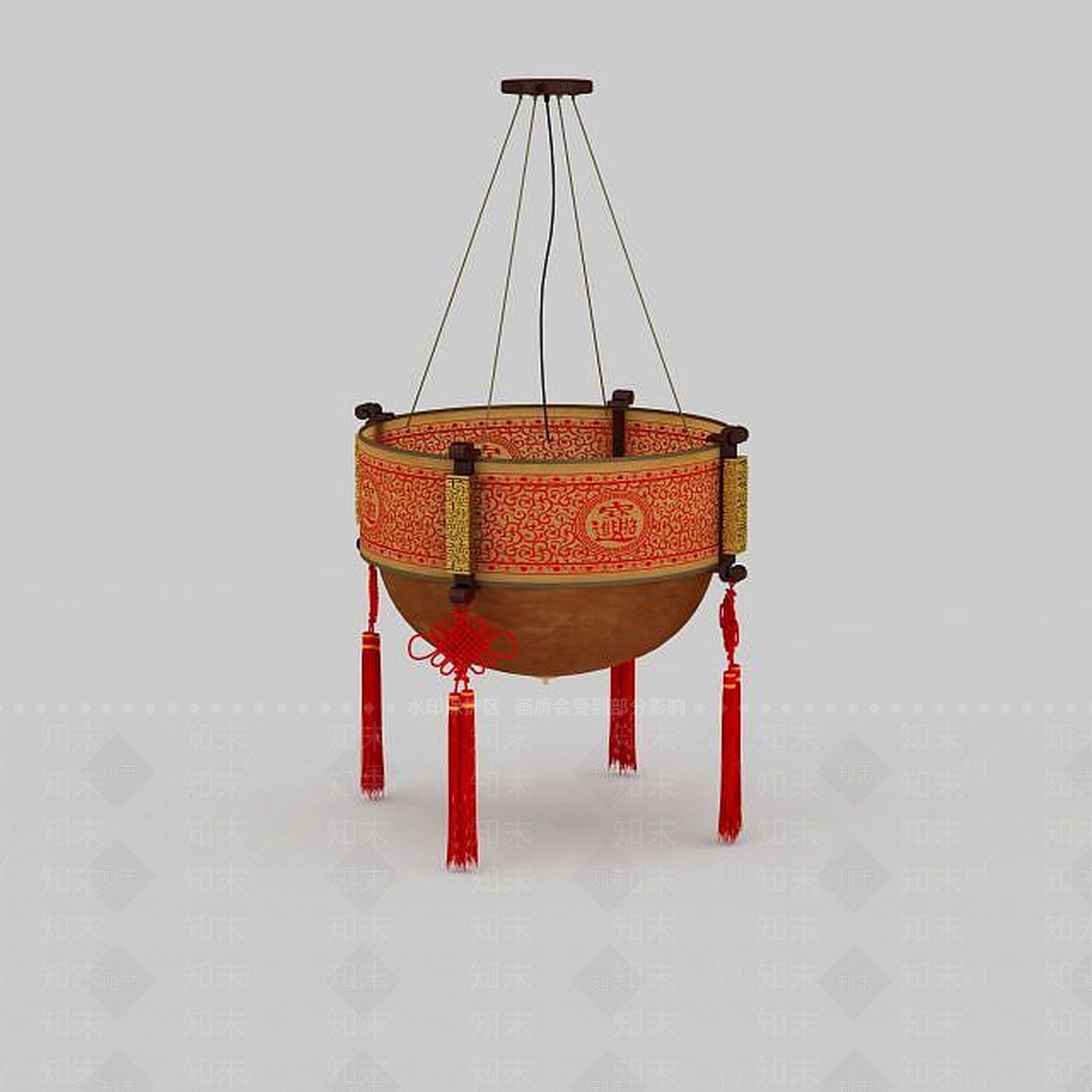 中式简约灯具3D模型下载【ID:1196588657】