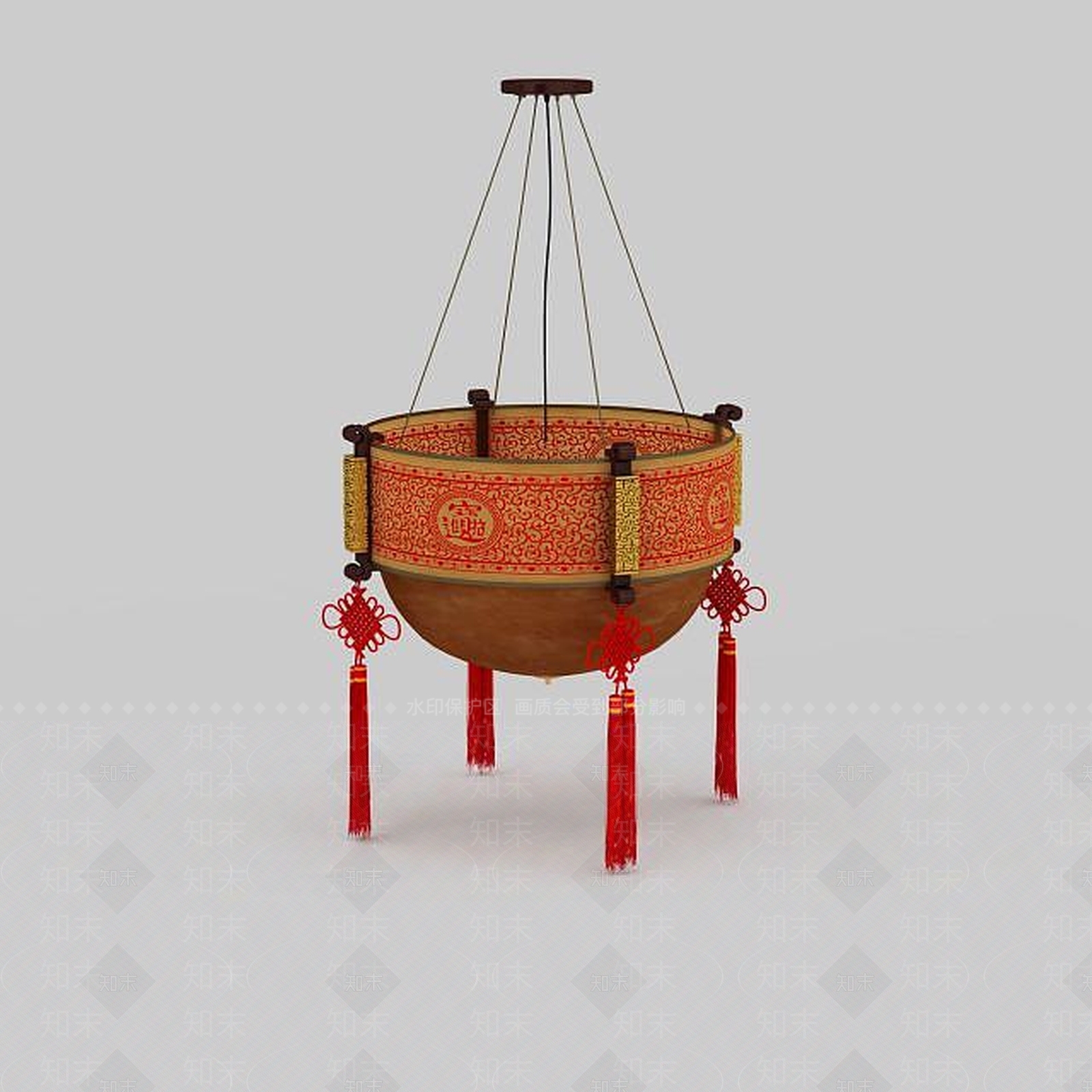 中式简约灯具3D模型下载【ID:1196588657】