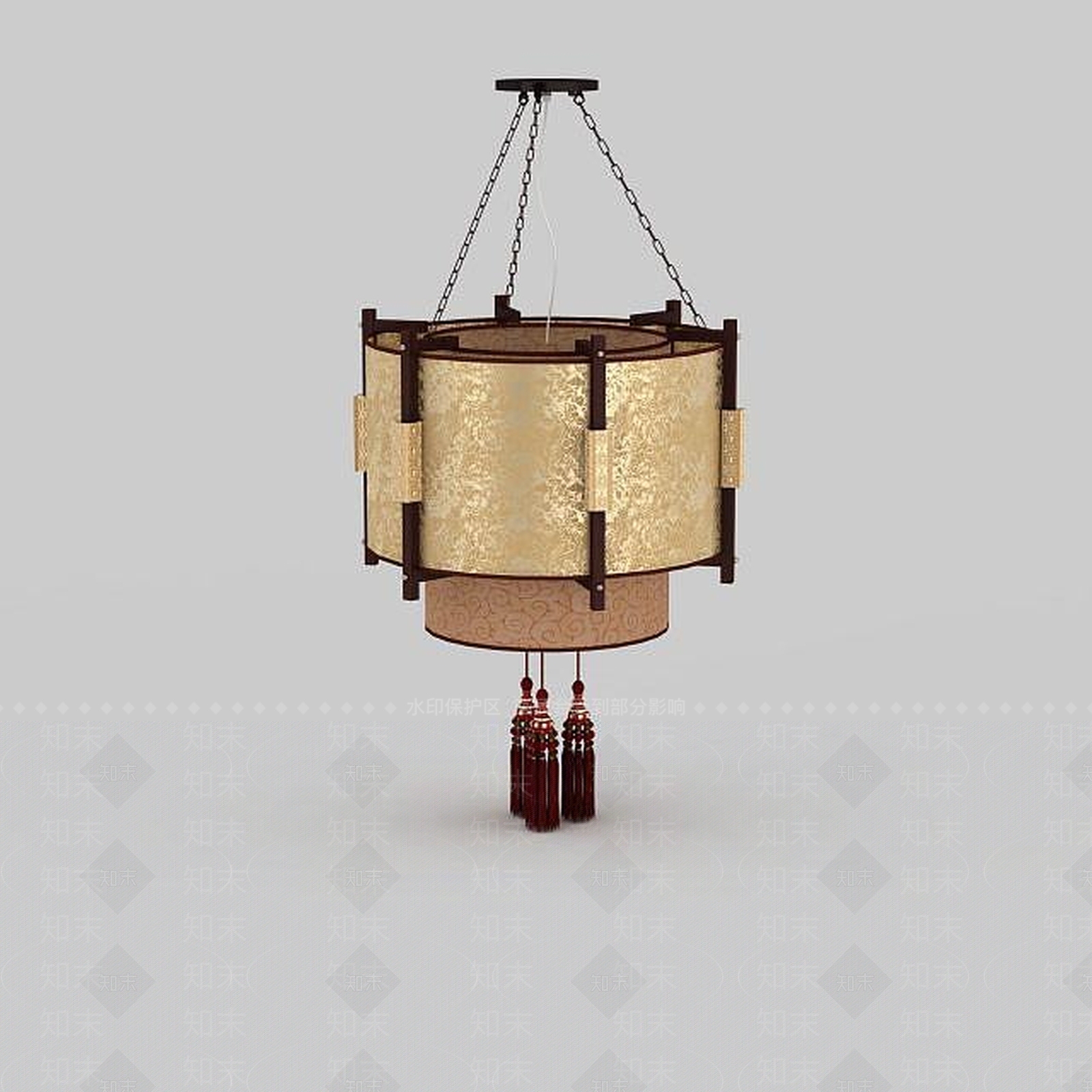 中式简约吊灯3D模型下载【ID:1196589071】